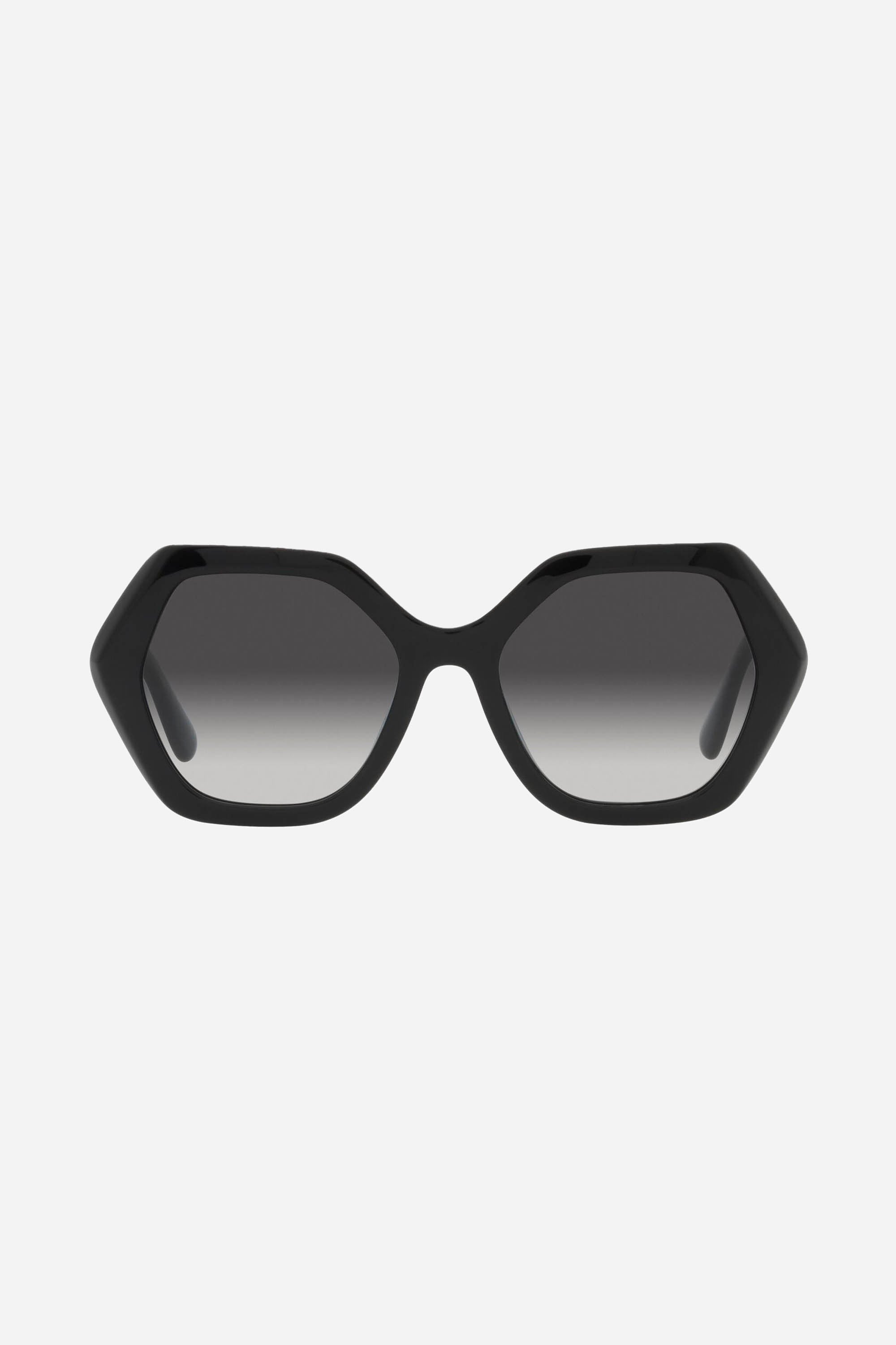 Dolce & Gabbana hexagonal black sunglasses