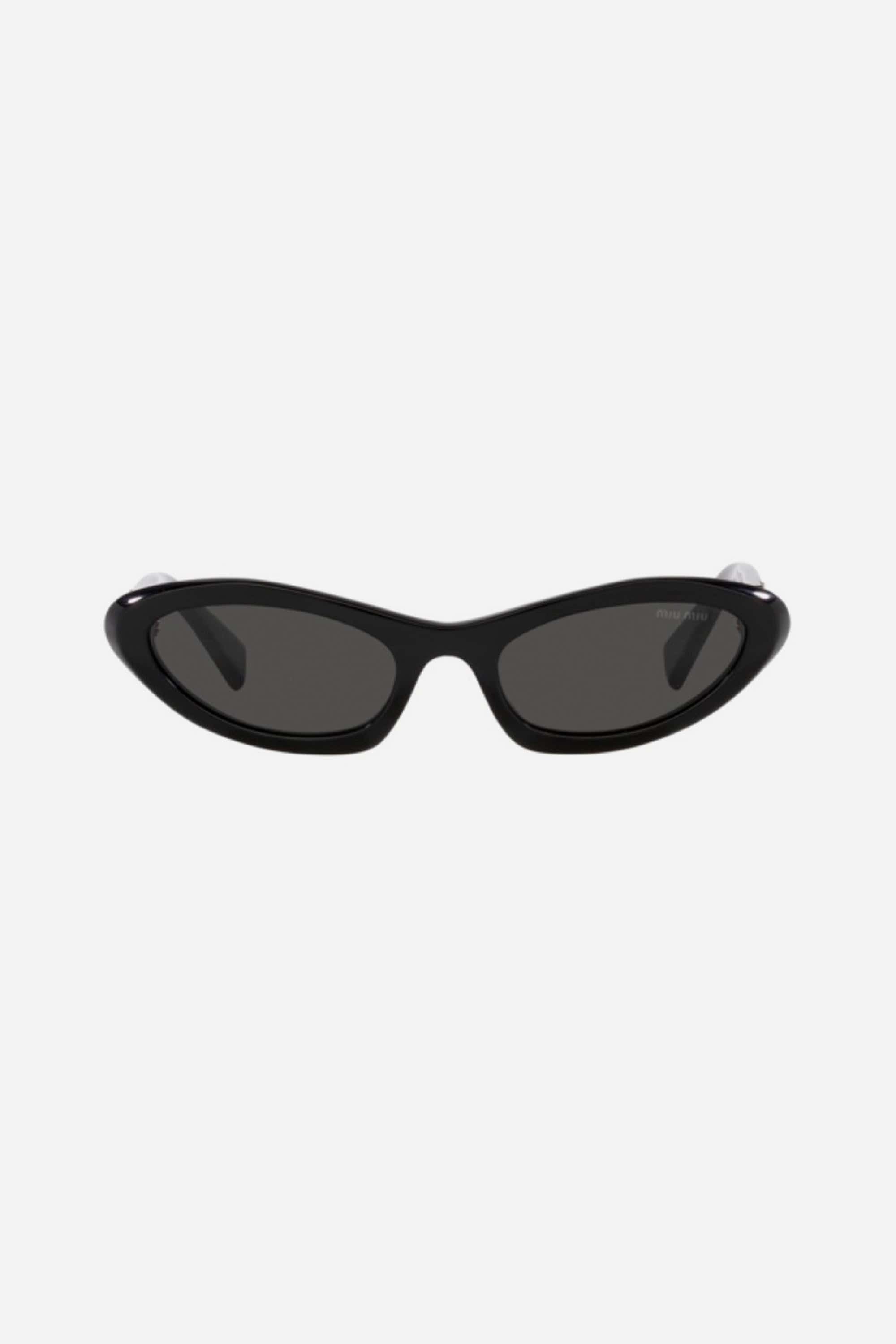 Miu Miu cat-eye micro black sunglasses