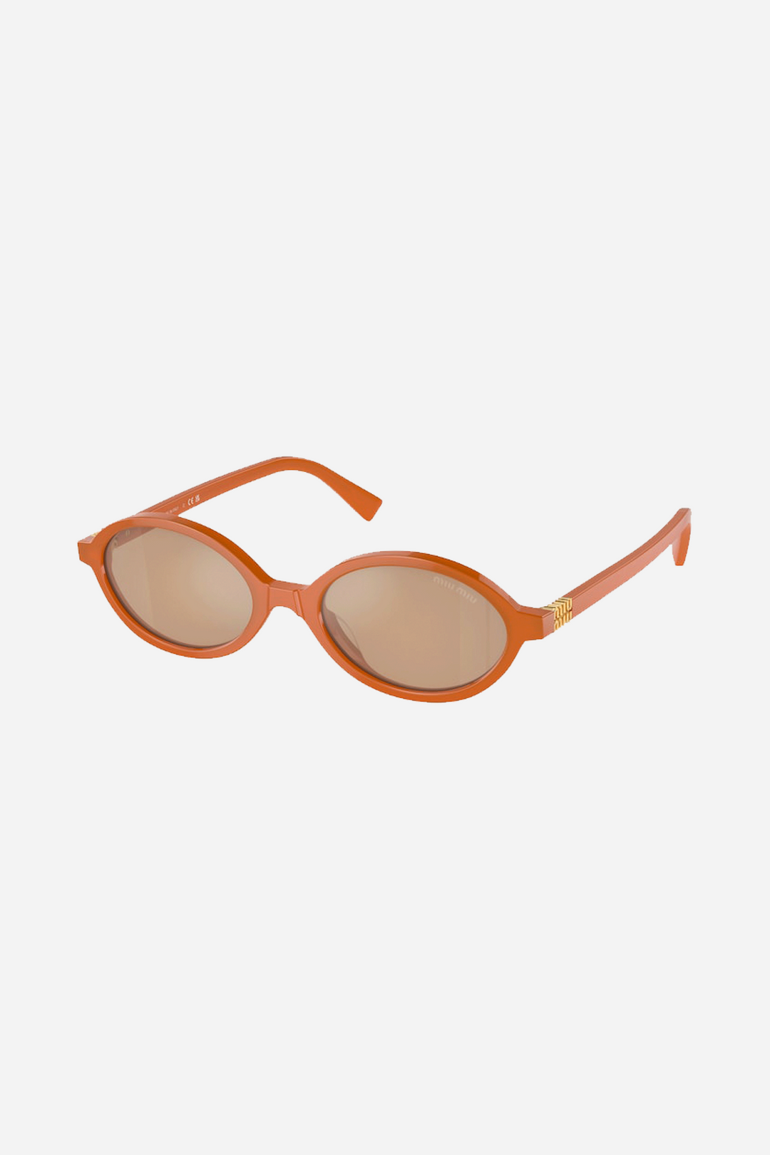 Miu Miu oval acetate orange sunglasses