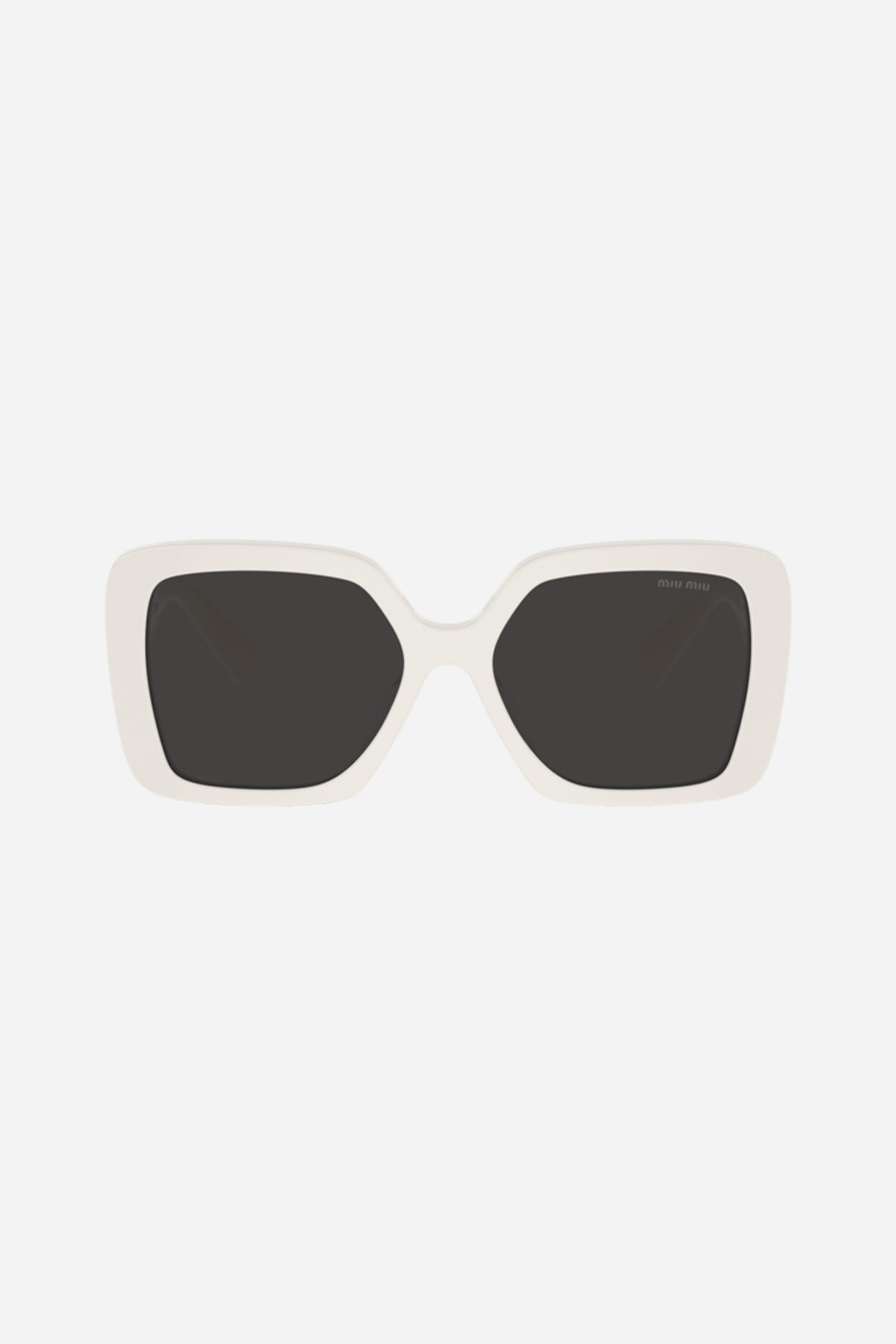 Miu Miu rectangular white  acetate sunglasses