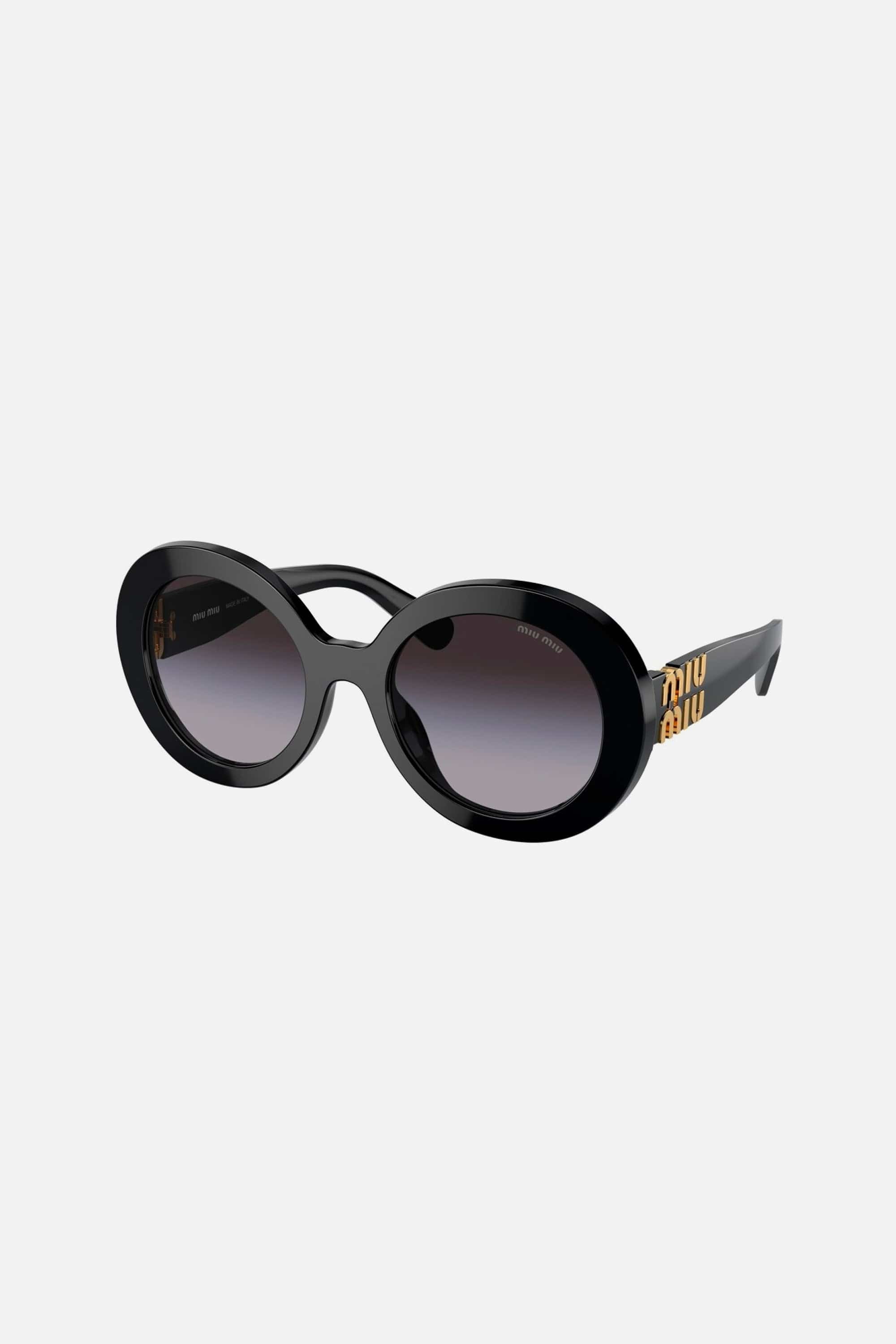 Miu Miu round black sunglasses