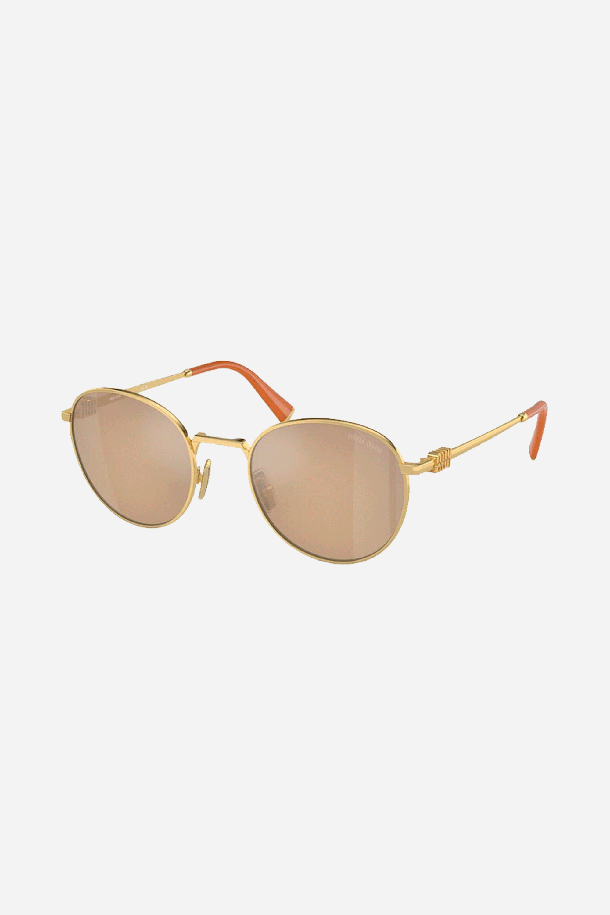 Miu Miu round gold rose sunglasses