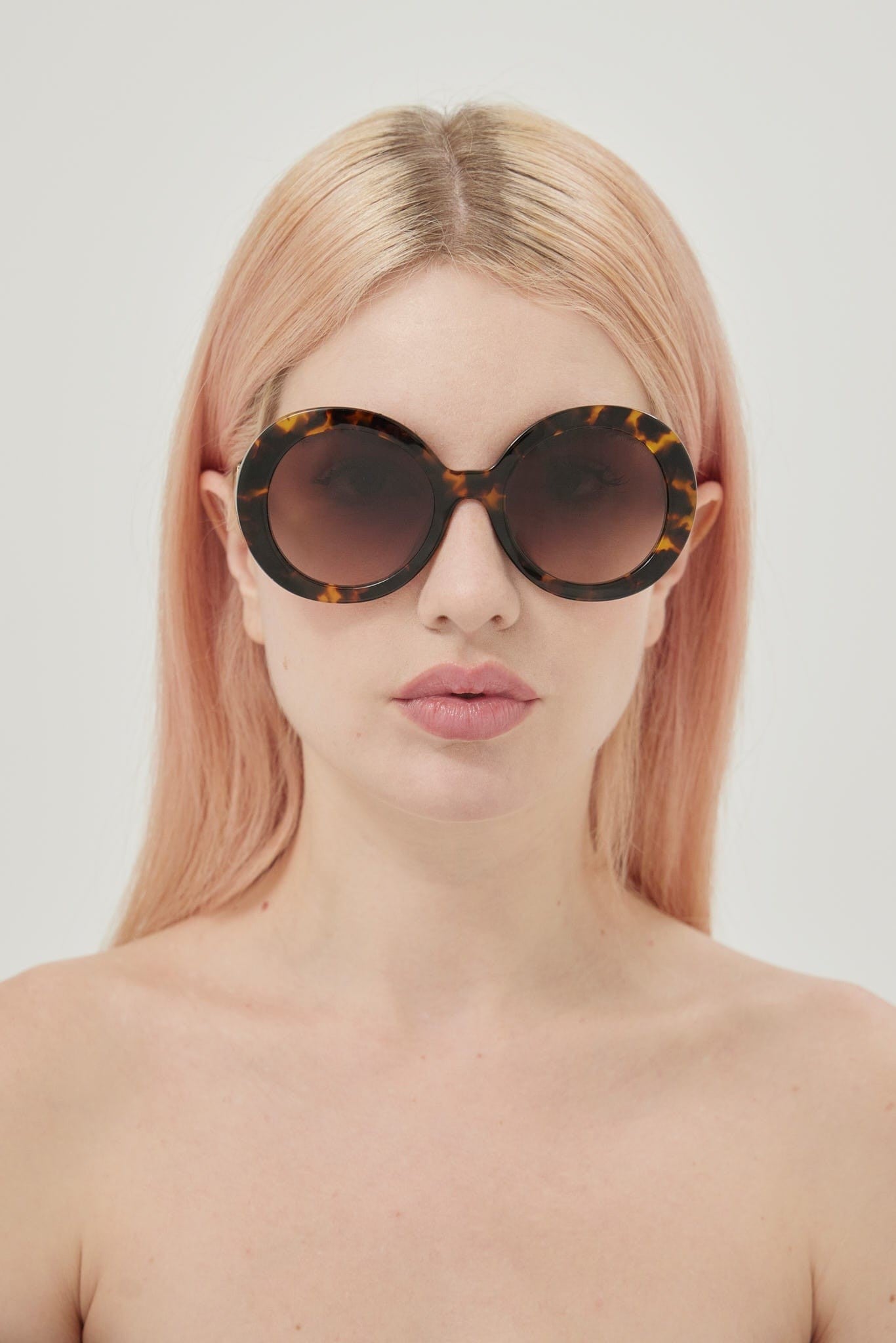 Miu Miu round havana sunglasses