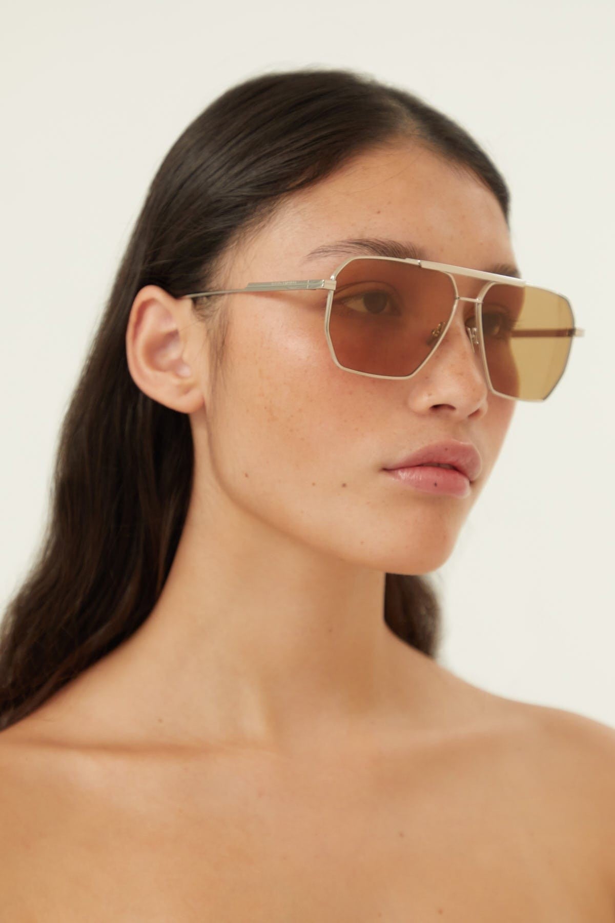 Bottega Veneta caravan silver sunglasses