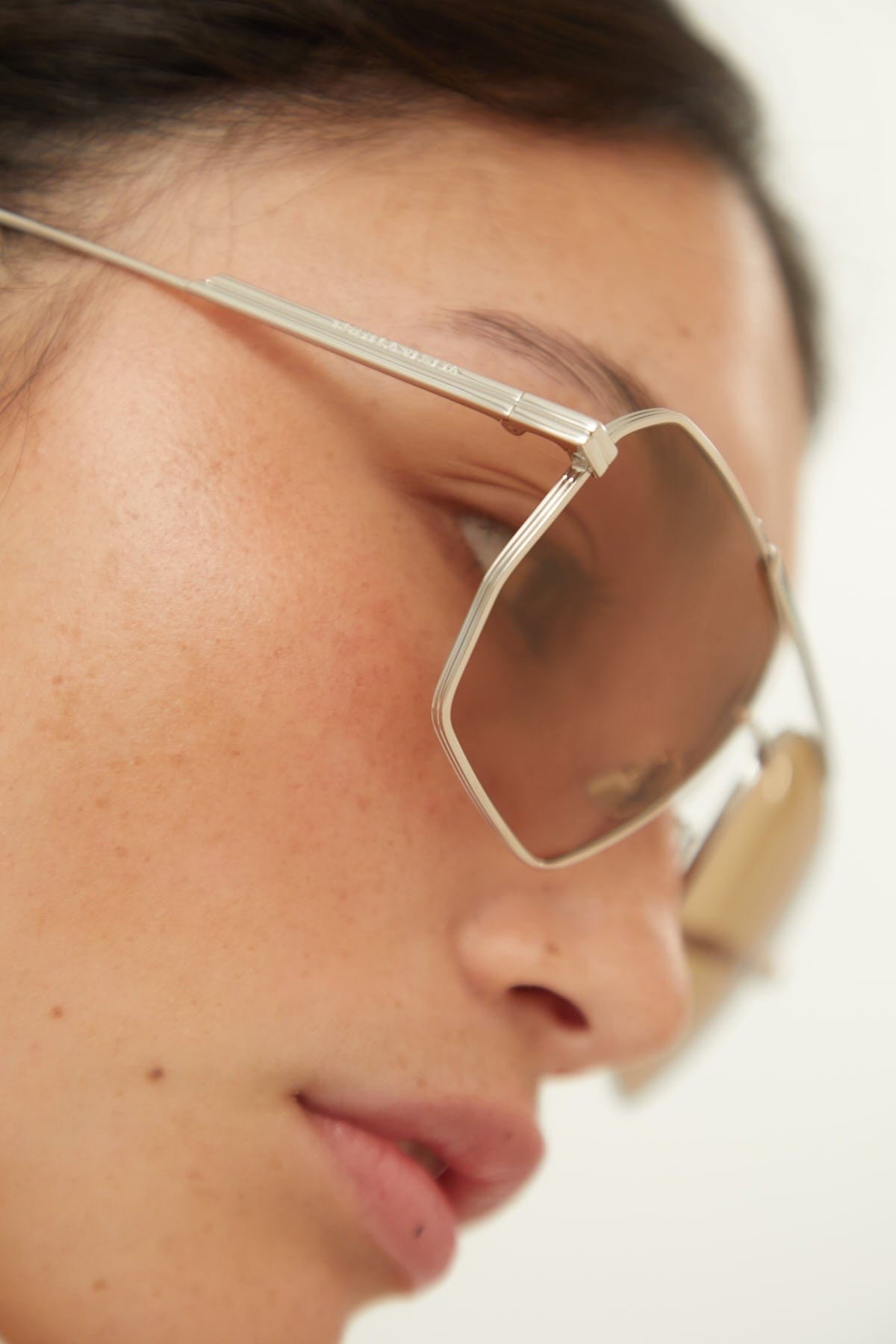 Bottega Veneta caravan silver sunglasses