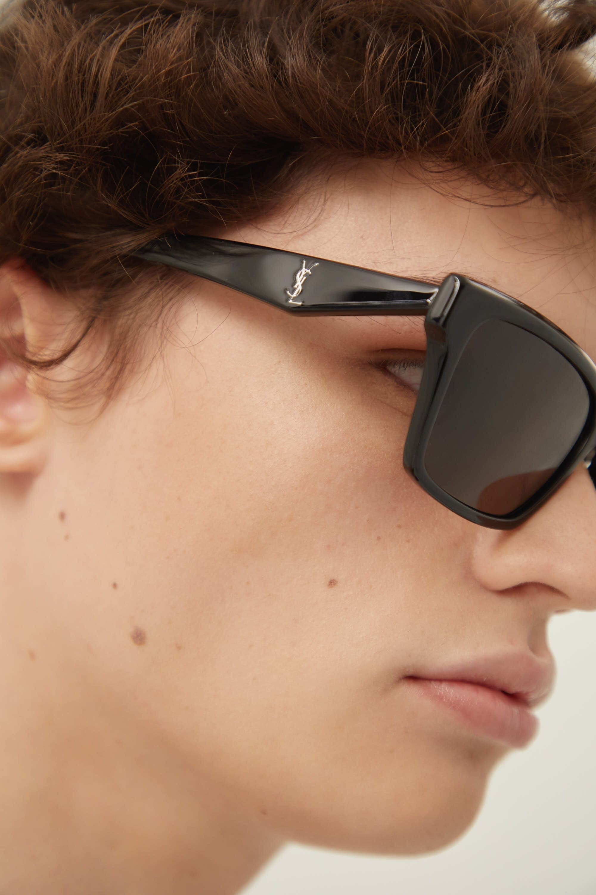 Saint Laurent black rectangular shape sunglasses