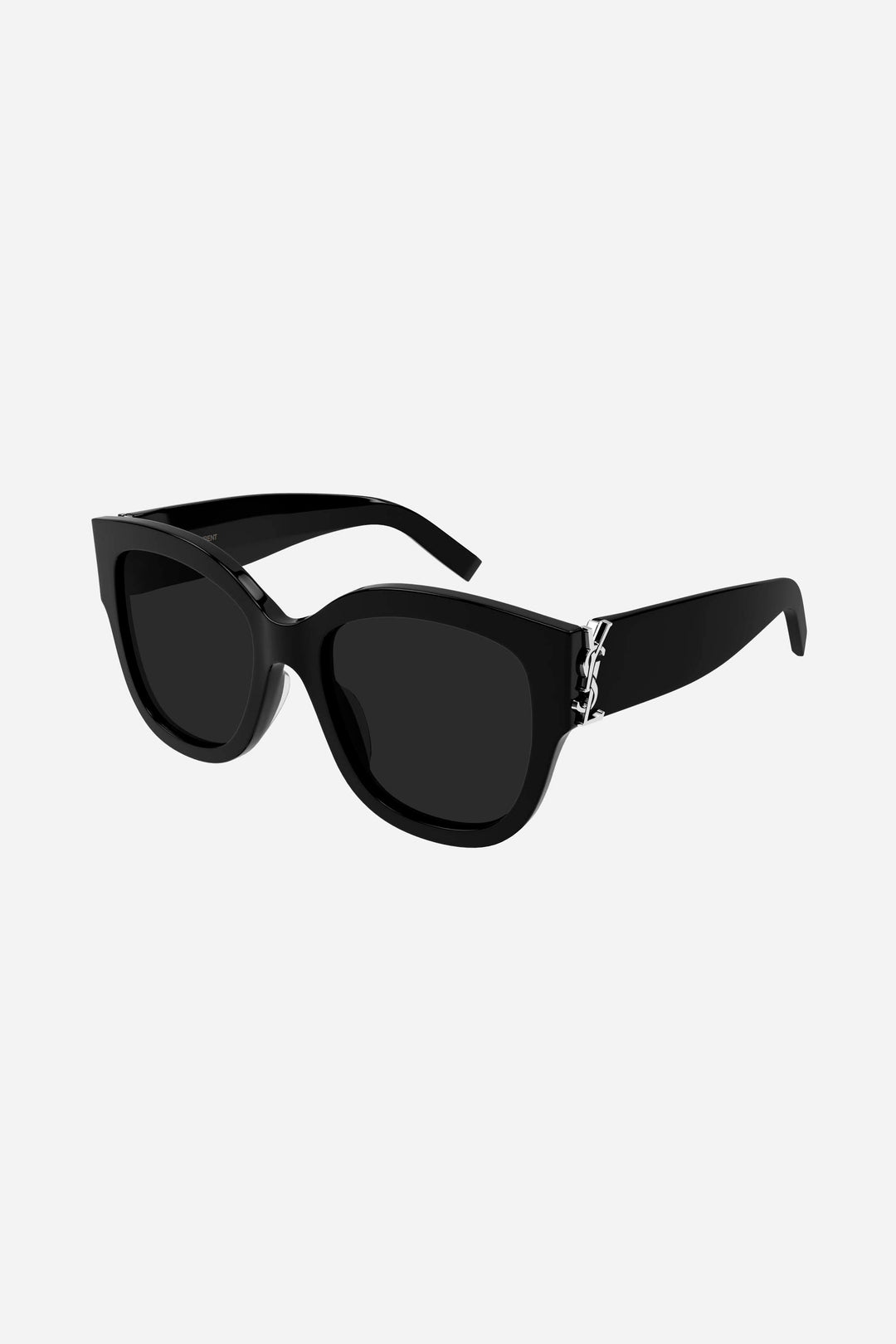 Saint Laurent SL M95 oversized black and silver cat eye sunglasses