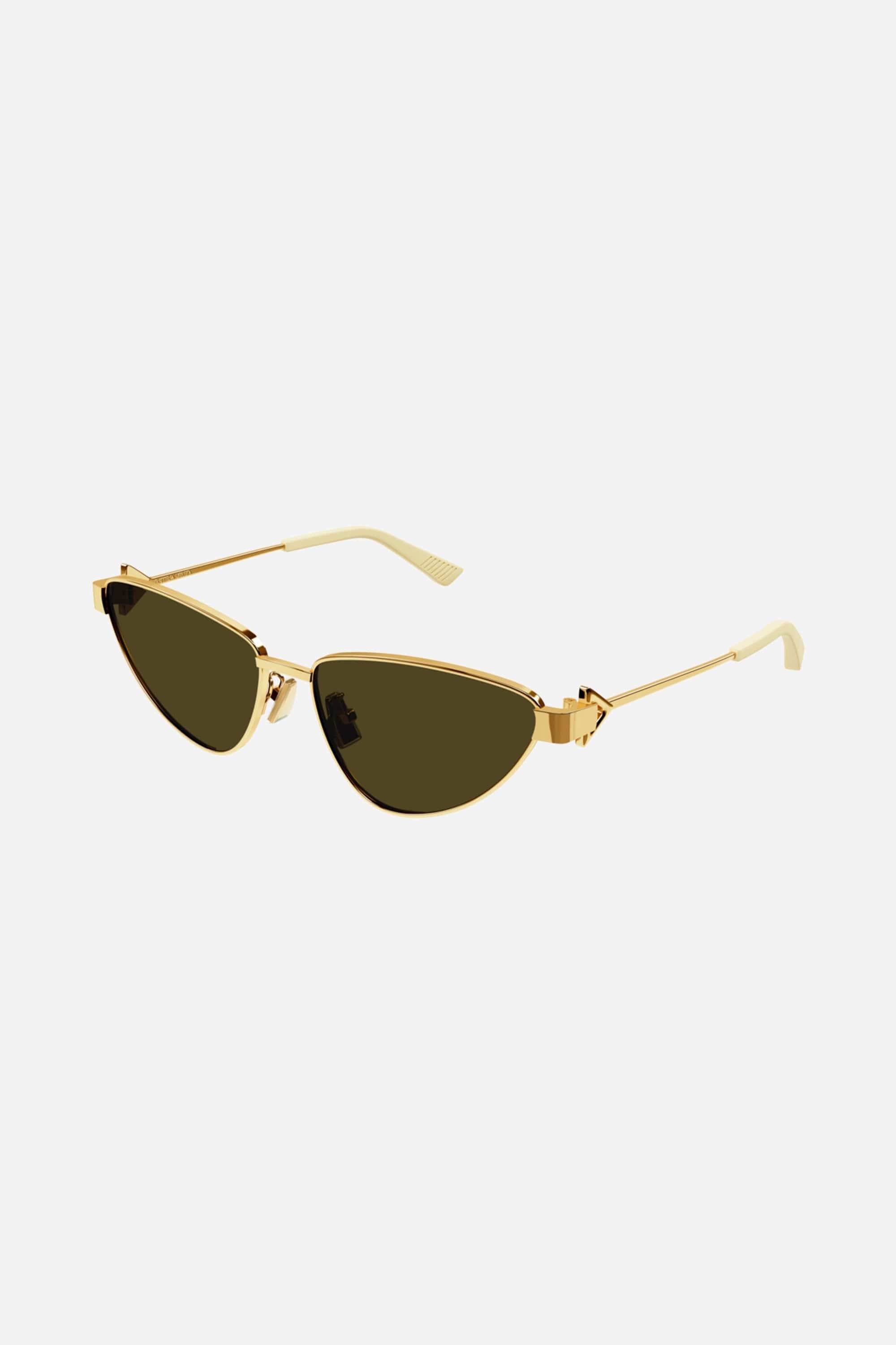 Bottega Veneta cat eye metal gold sunglasses