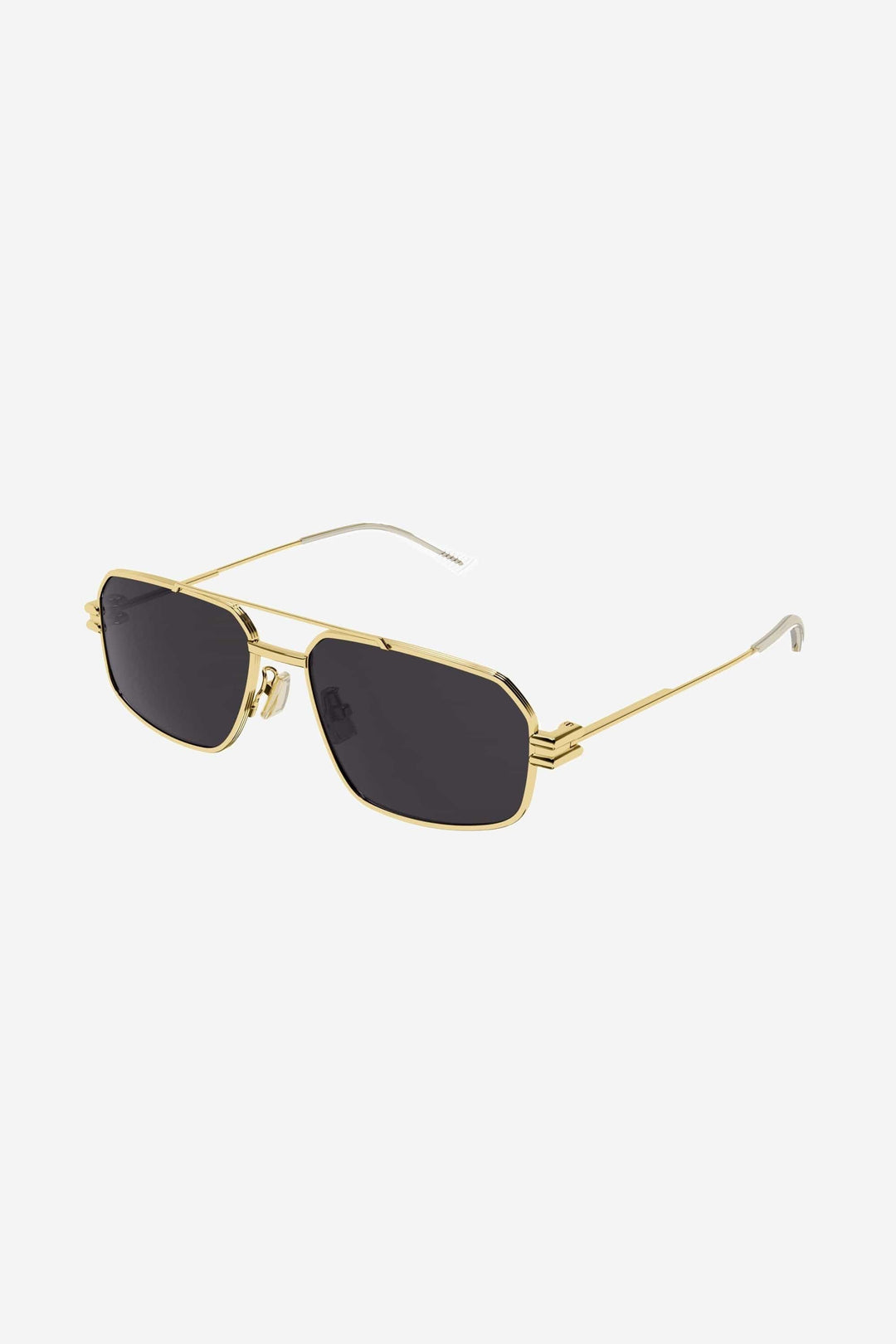 Bottega Veneta full metal caravan gold sunglasses