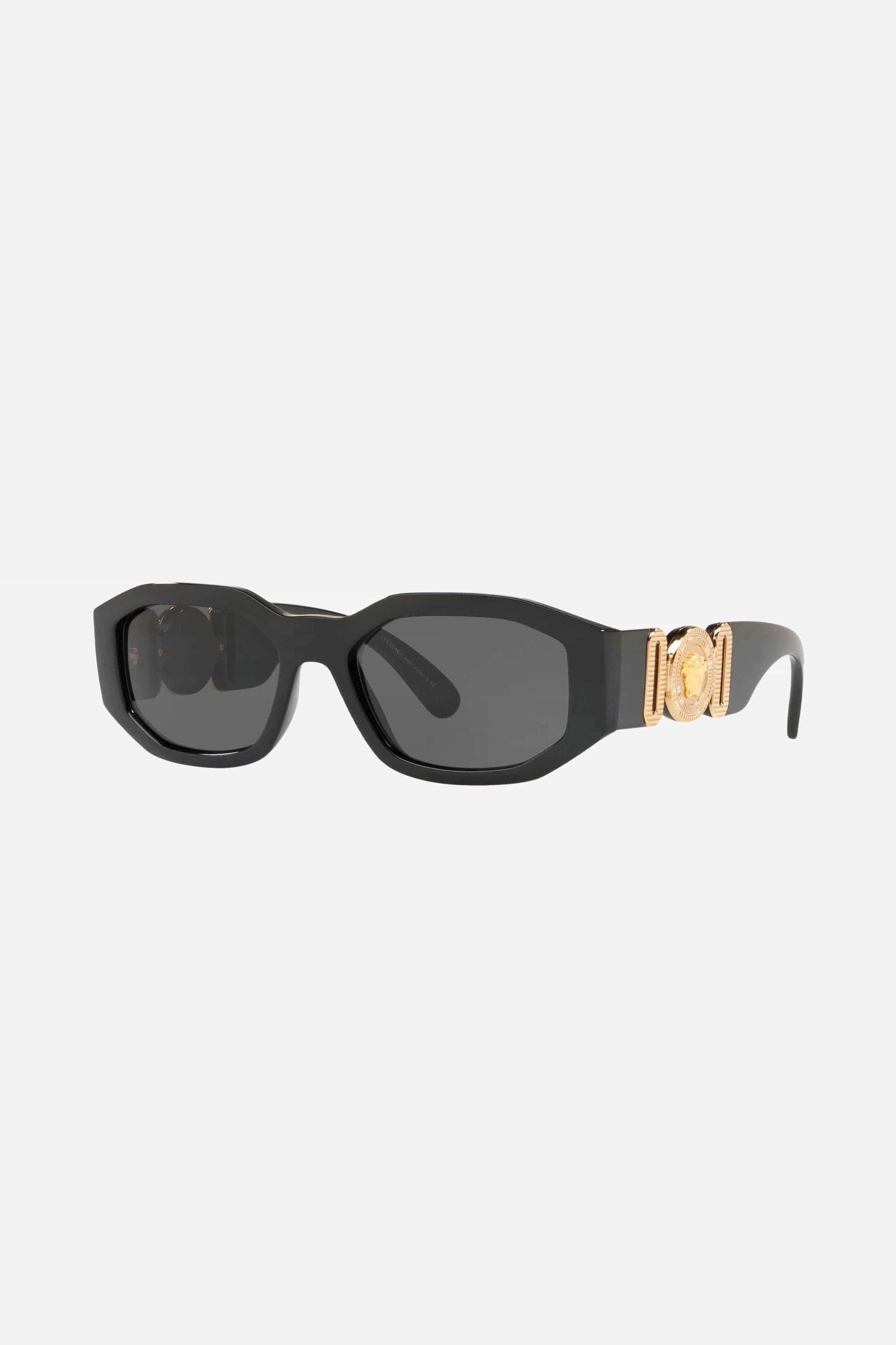 Versace biggie sunglasses in black with iconic jellyfish