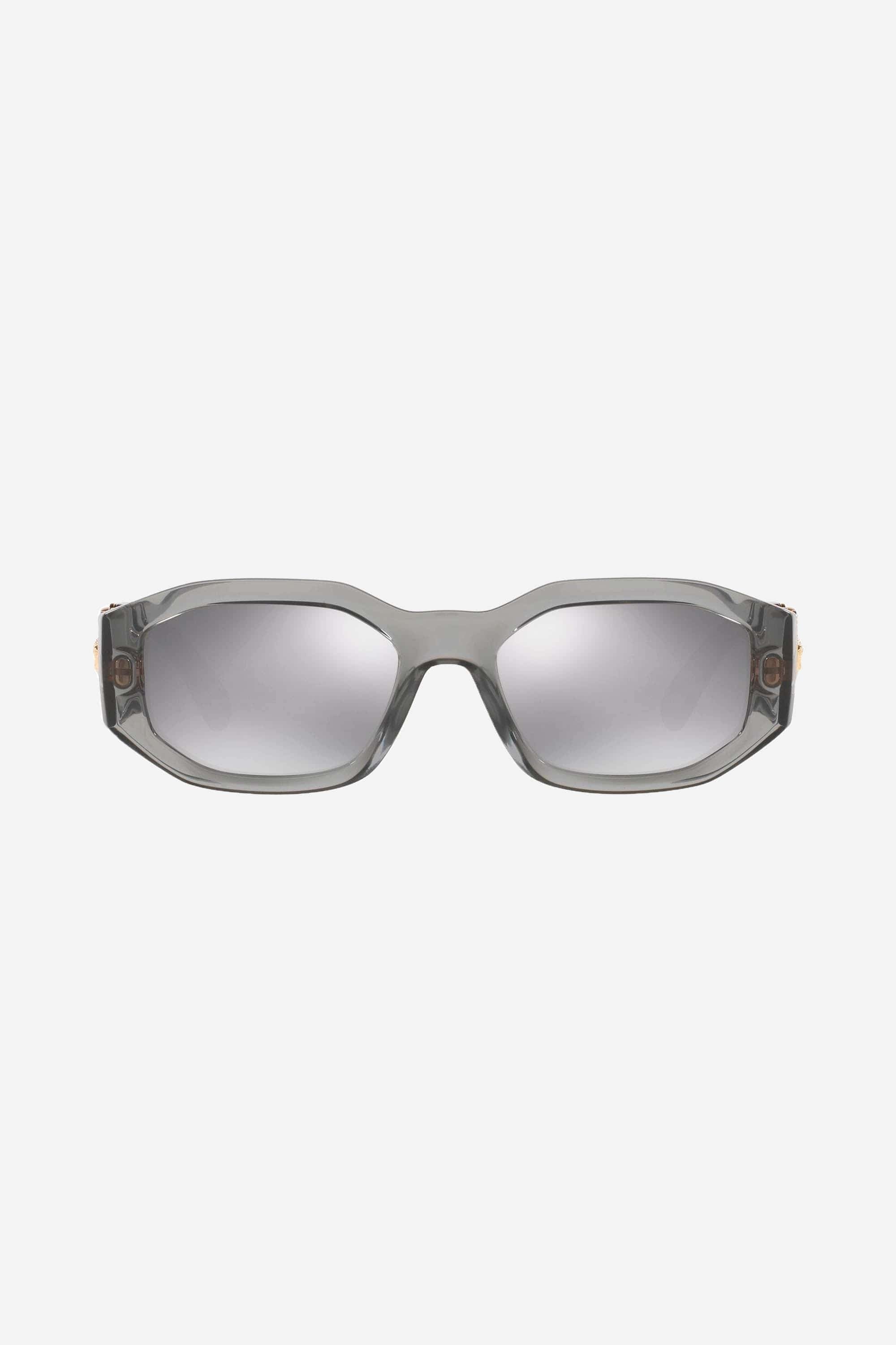 Versace biggie sunglasses in grey with iconic jellyfish