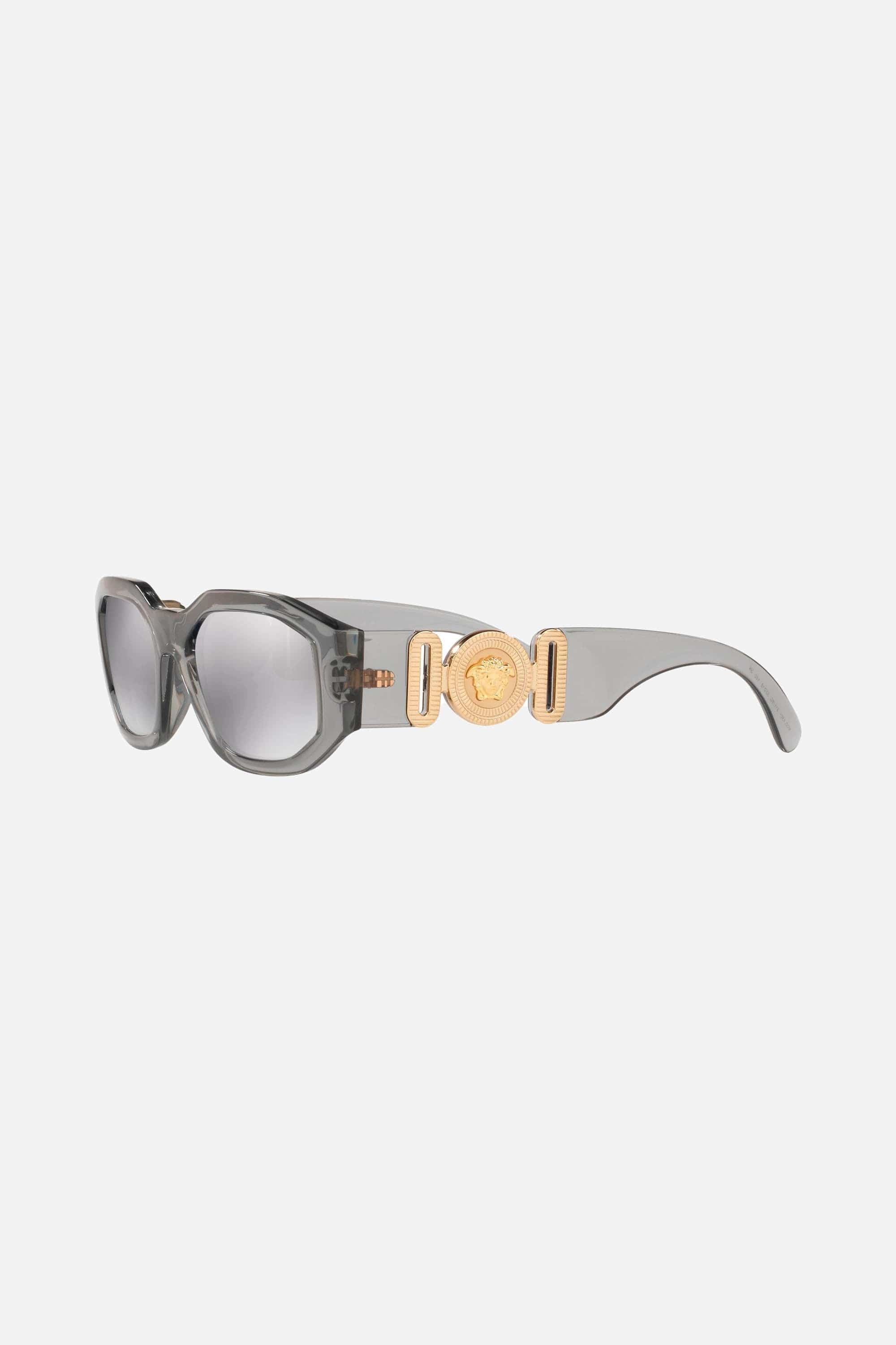 Versace biggie sunglasses in grey with iconic jellyfish