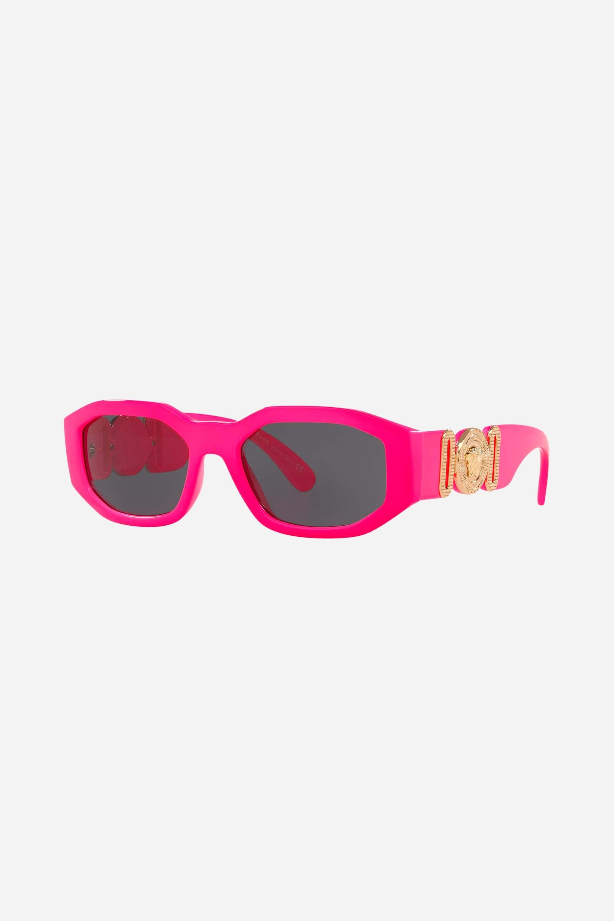 Versace biggie sunglasses in pink with iconic jellyfish