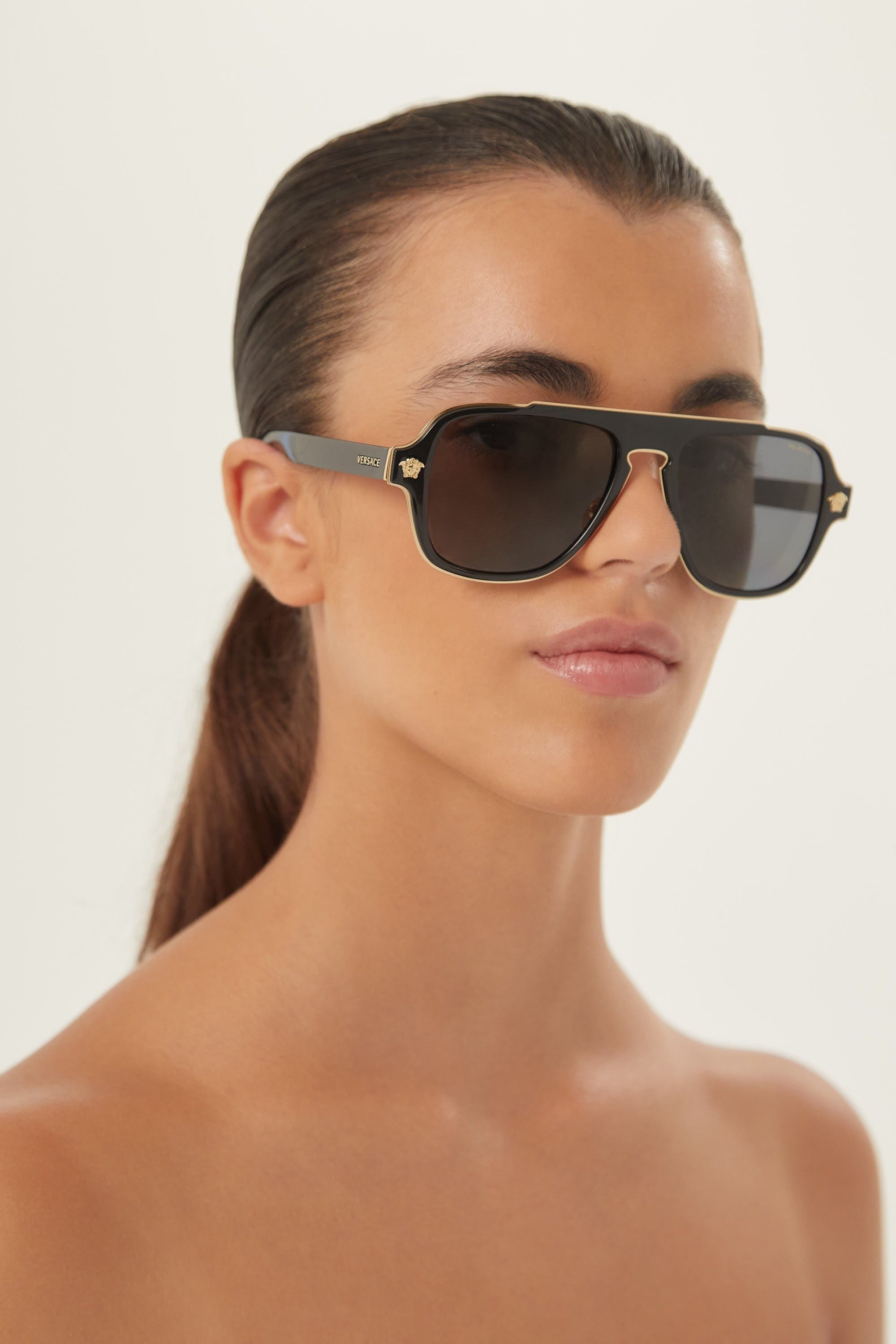 Versace caravan sunglasses with gold details