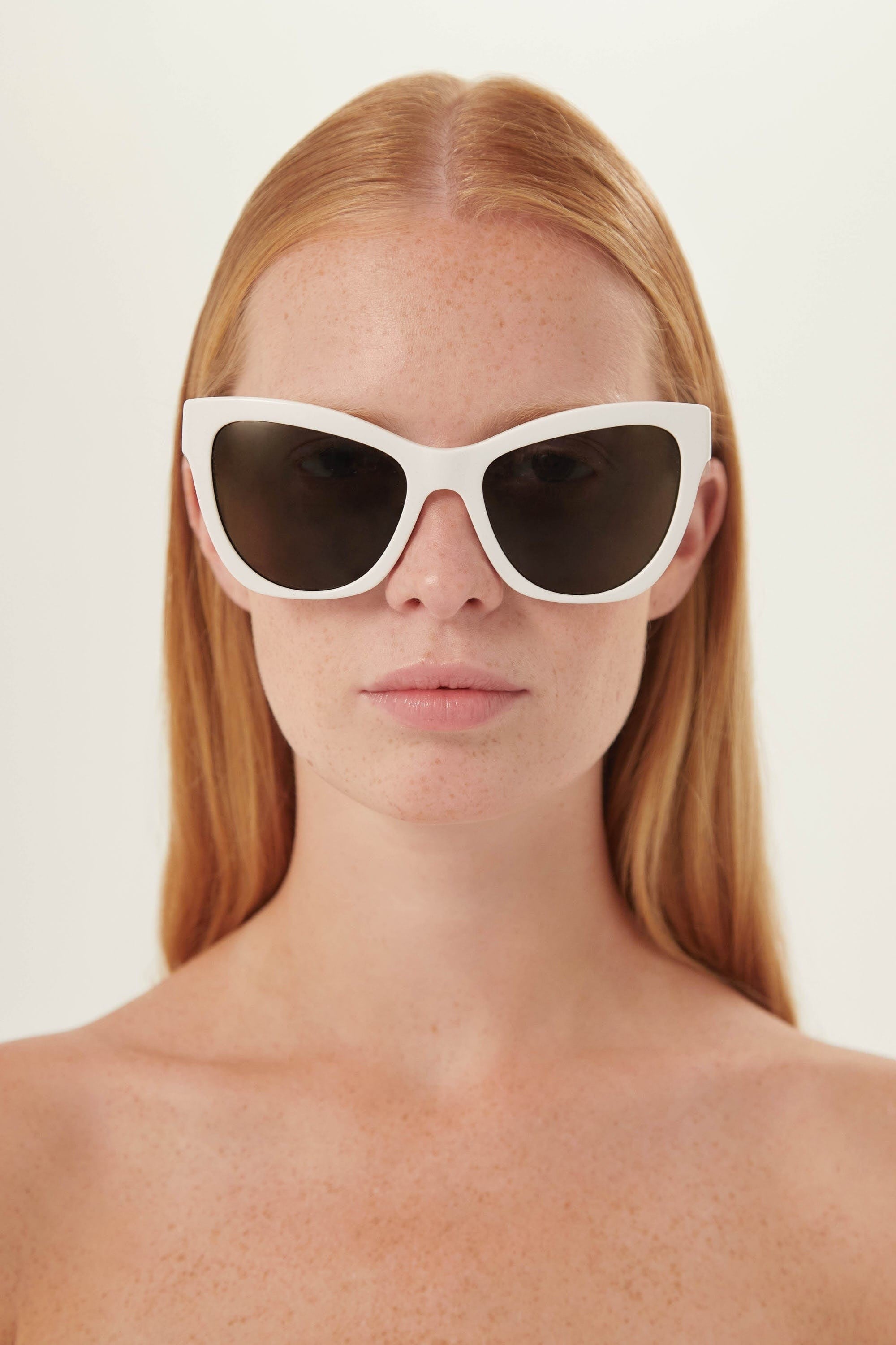 Versace cat eye white sunglasses