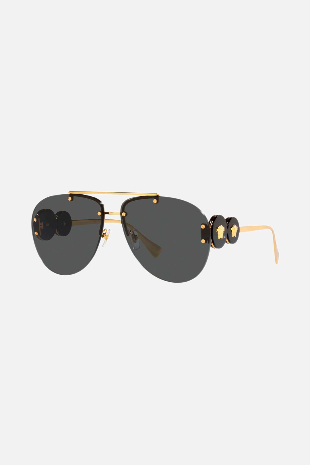 Versace grey pilot sunglasses featuring iconic jellyfish