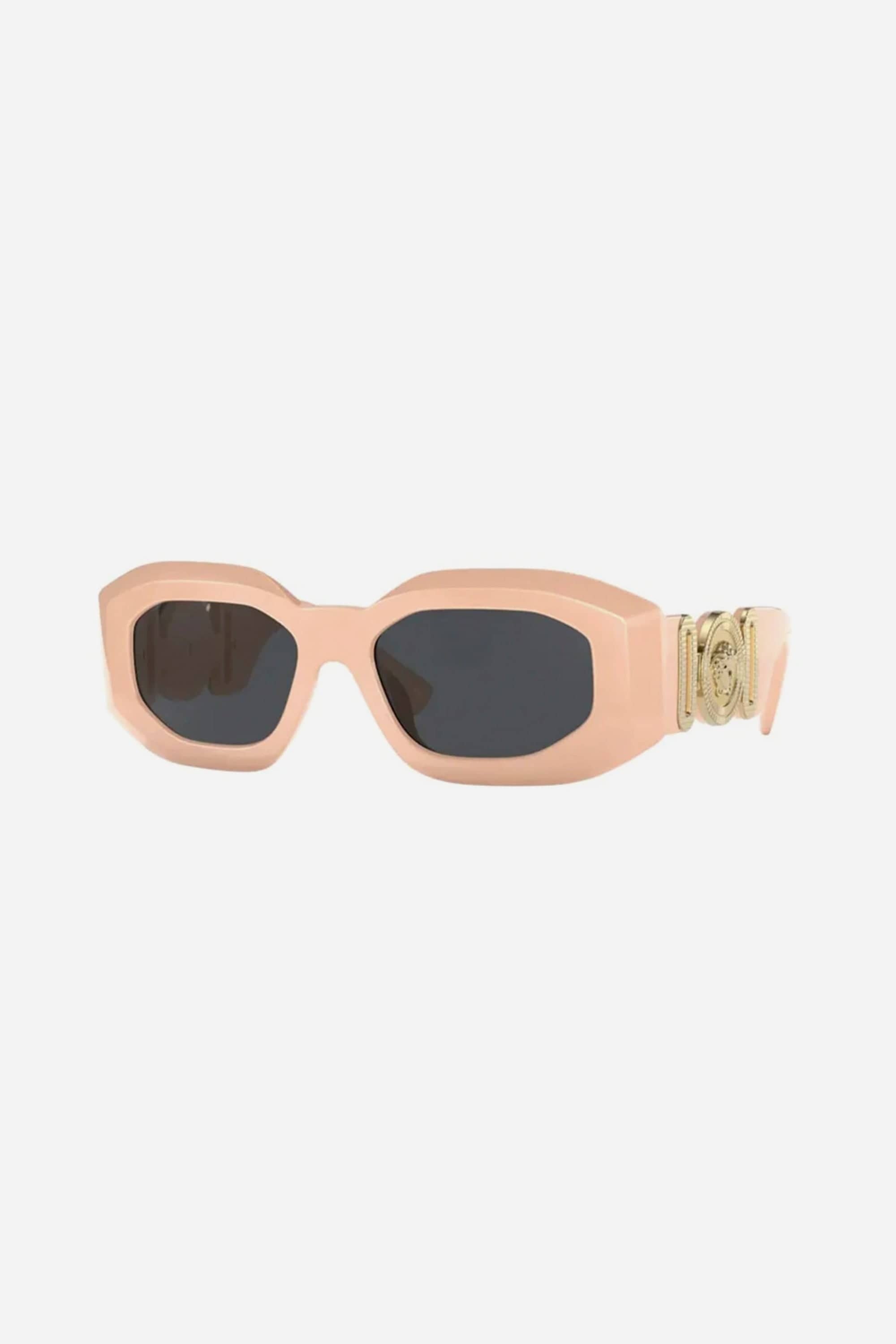 Versace light pink sunglasses with iconic jellyfish