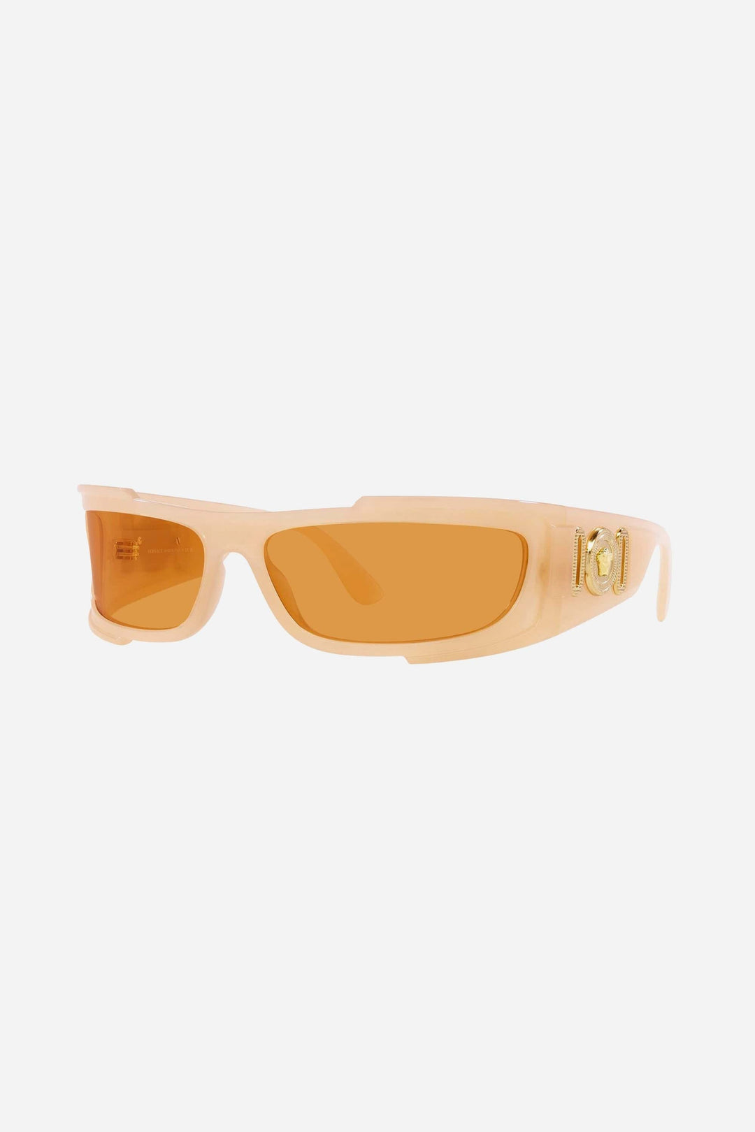 Versace rectangular beige sunglasses with the iconic jellyfish