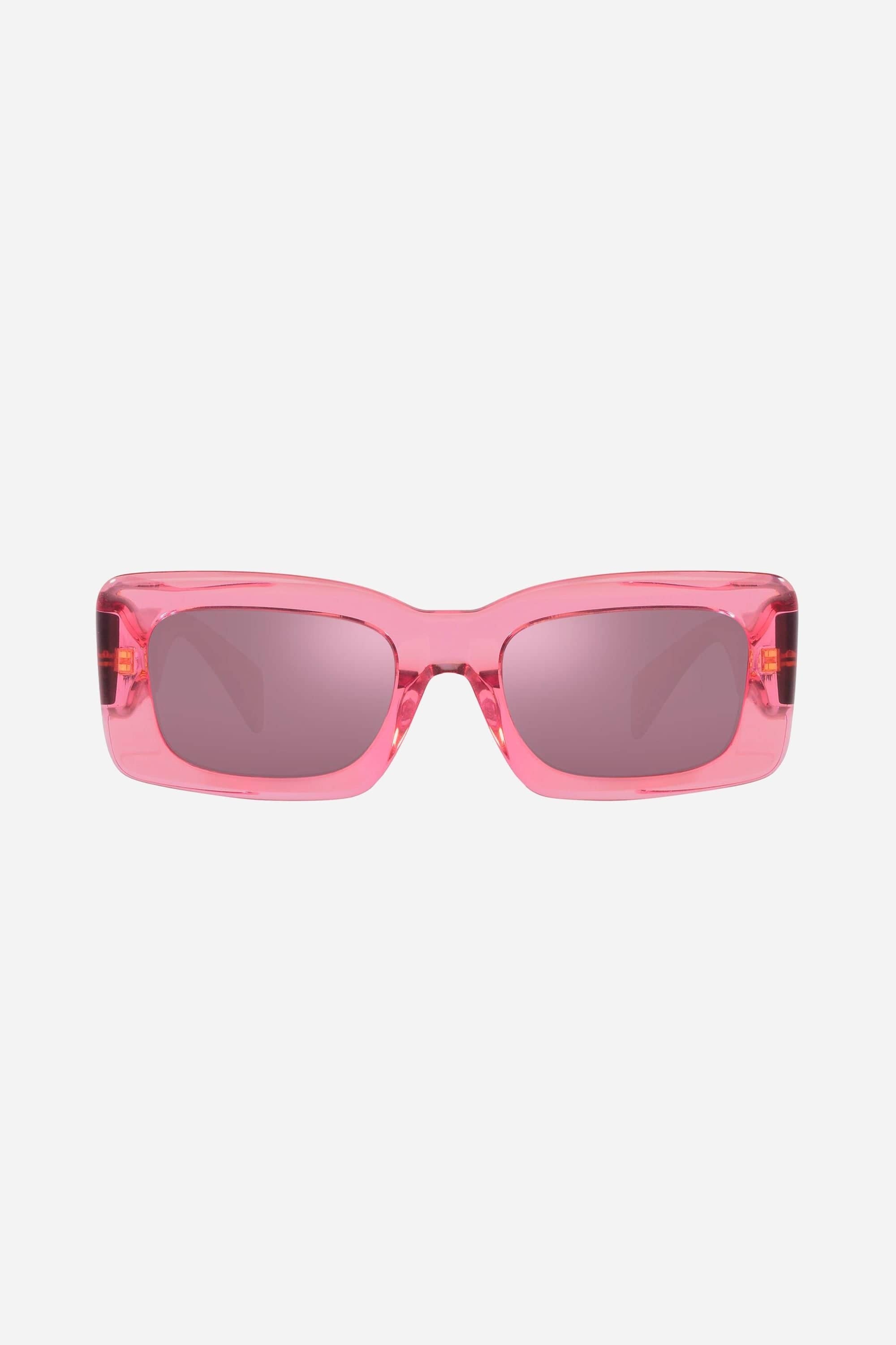 Versace squared transparent pink sunglasses