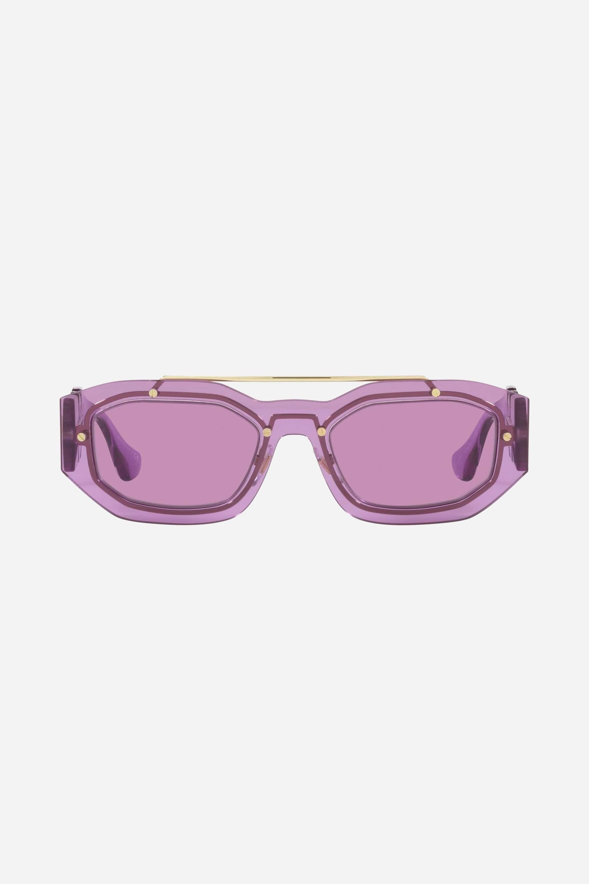 Versace sunglasses in violet with iconic jellyfish