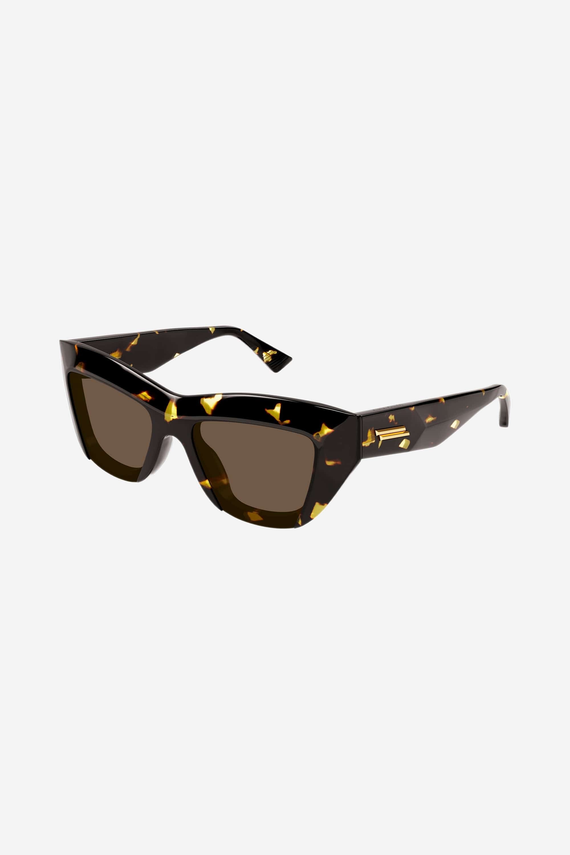 Bottega Veneta havana cat eye geometrical sunglasses