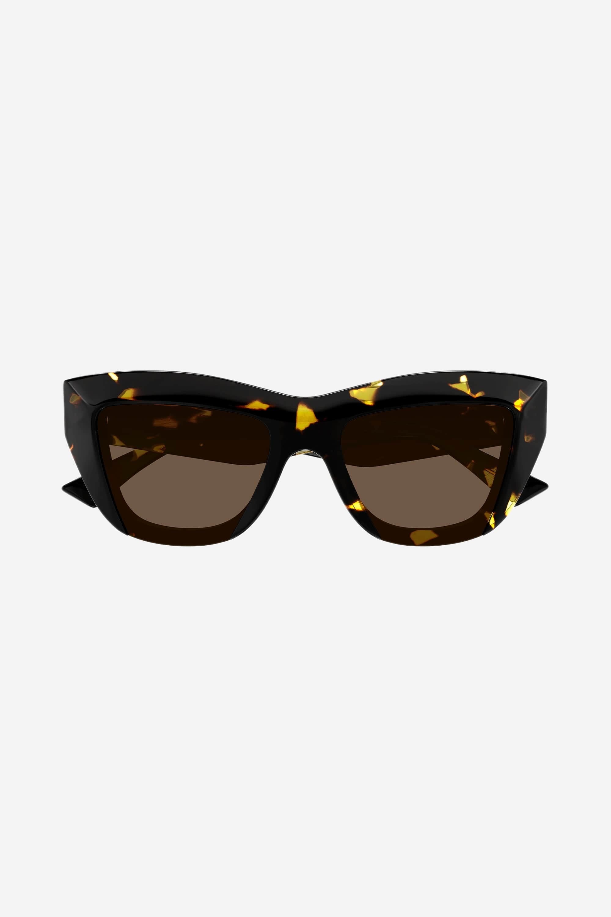 Bottega Veneta havana cat eye geometrical sunglasses