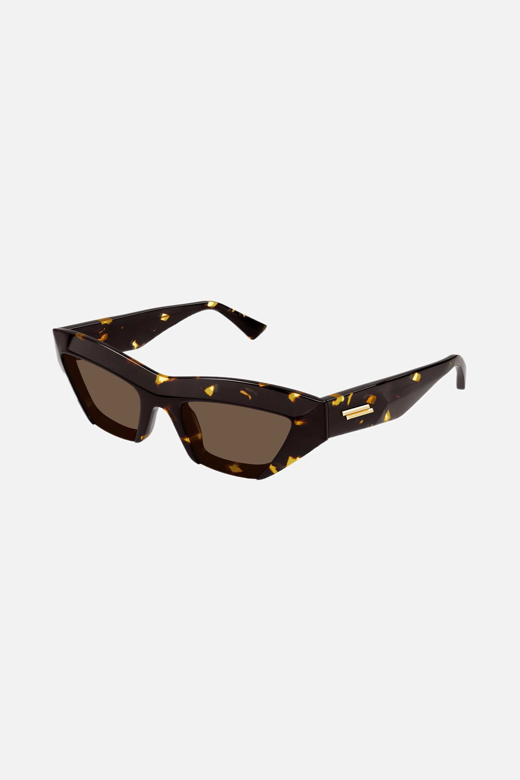 Bottega Veneta havana micro cat eye sunglasses