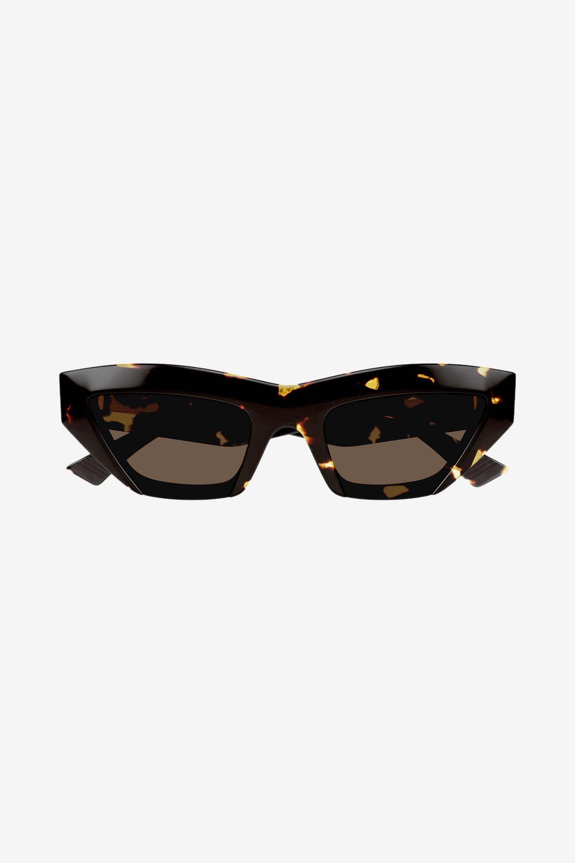 Bottega Veneta havana micro cat eye sunglasses