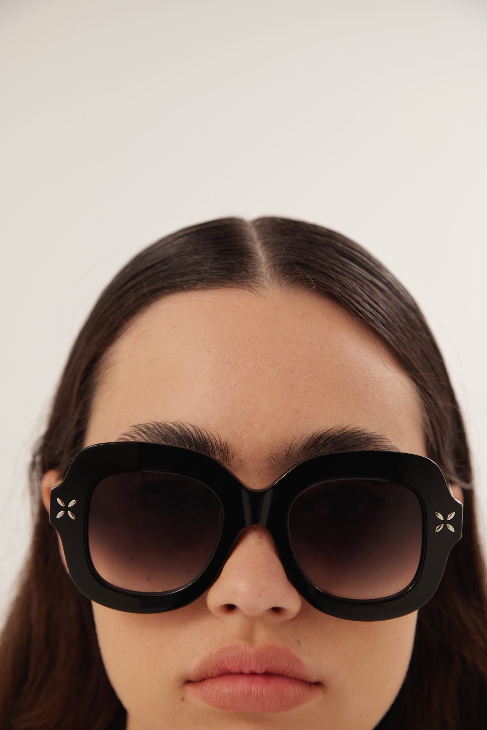 Alaia black oversize squared sunglasses