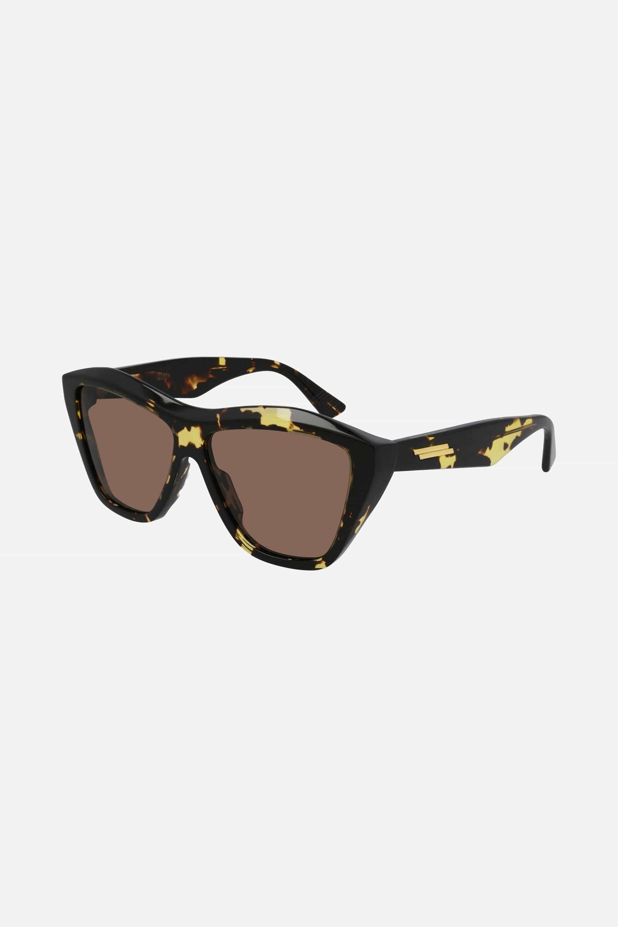 Bottega Veneta havana squared sunglasses