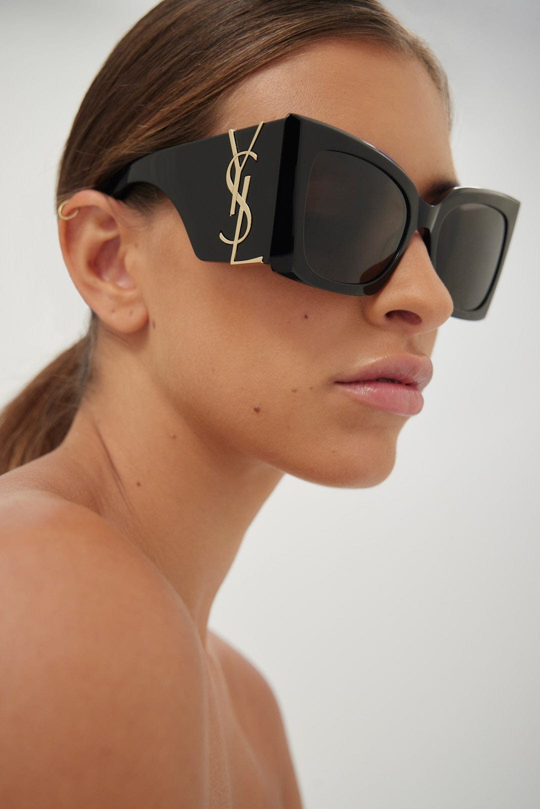 Saint Laurent SL M119 BLAZE cat-eye black sunglasses