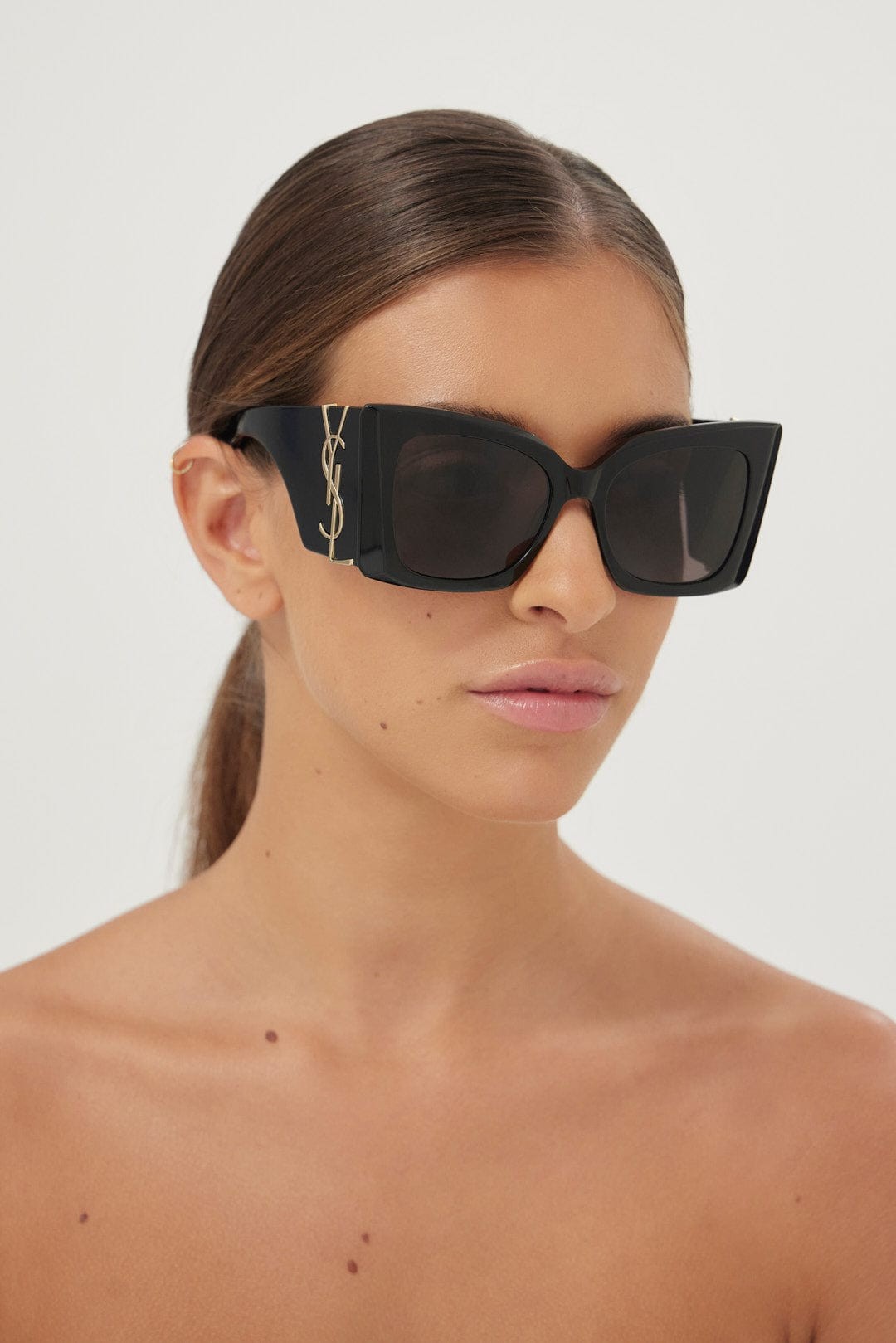 Saint Laurent SL M119 BLAZE cat-eye black sunglasses