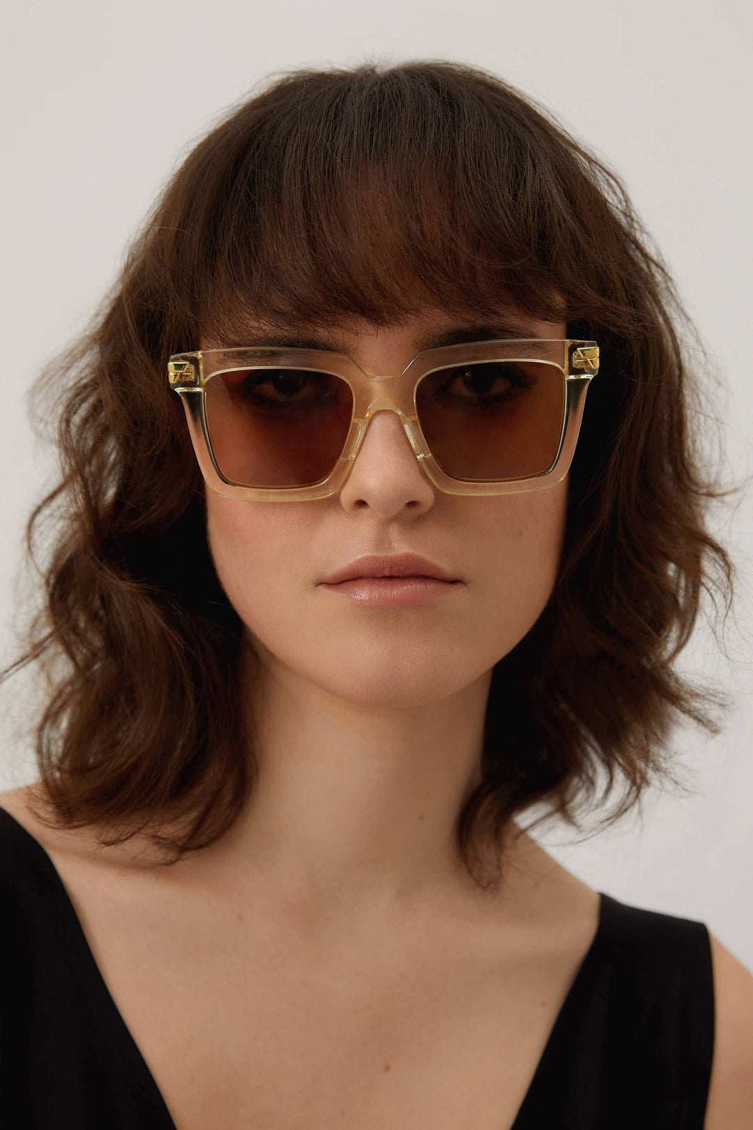 Bottega Veneta iconic squared crystal acetate sunglasses