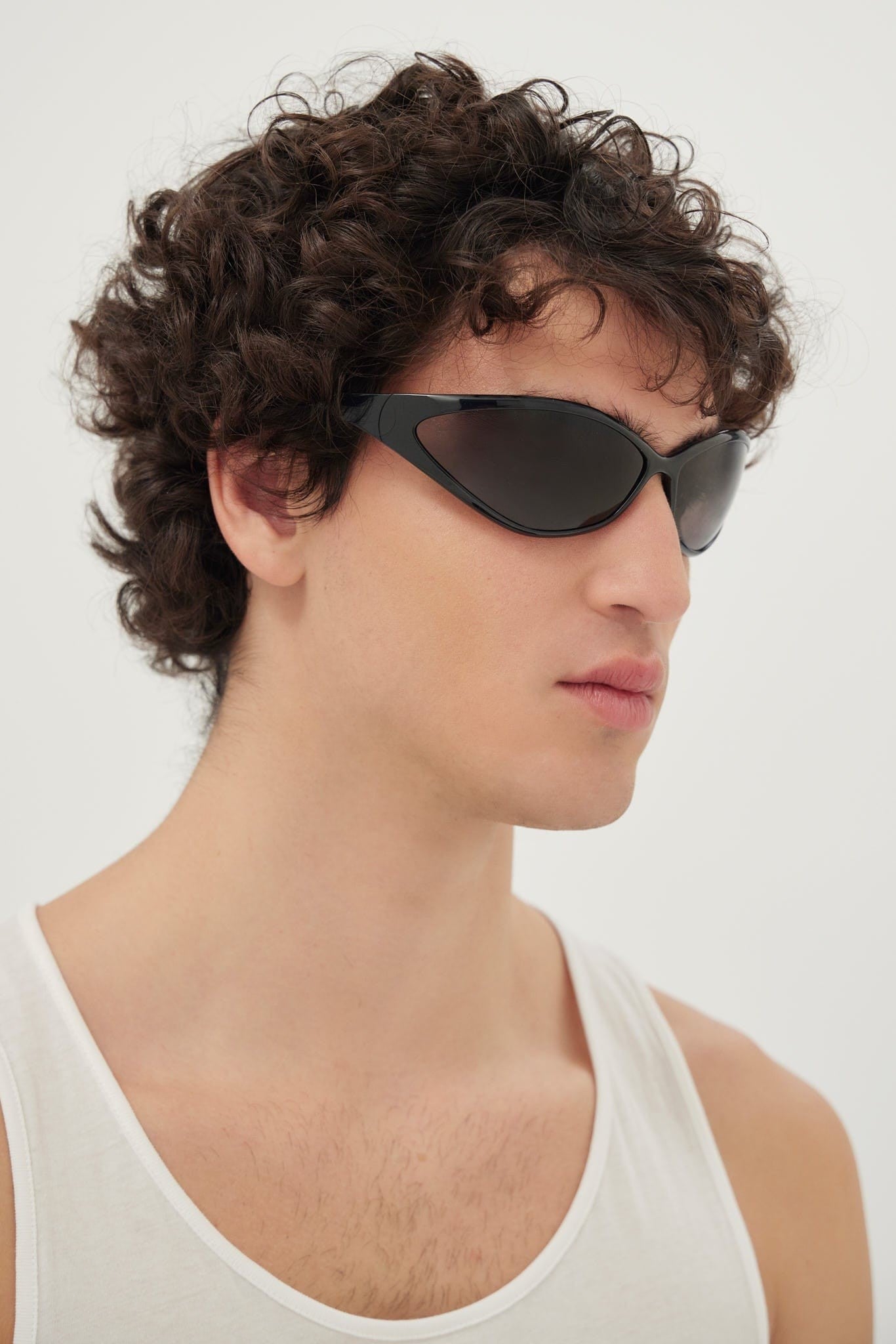 Balenciaga 90S oval sunglasses in black