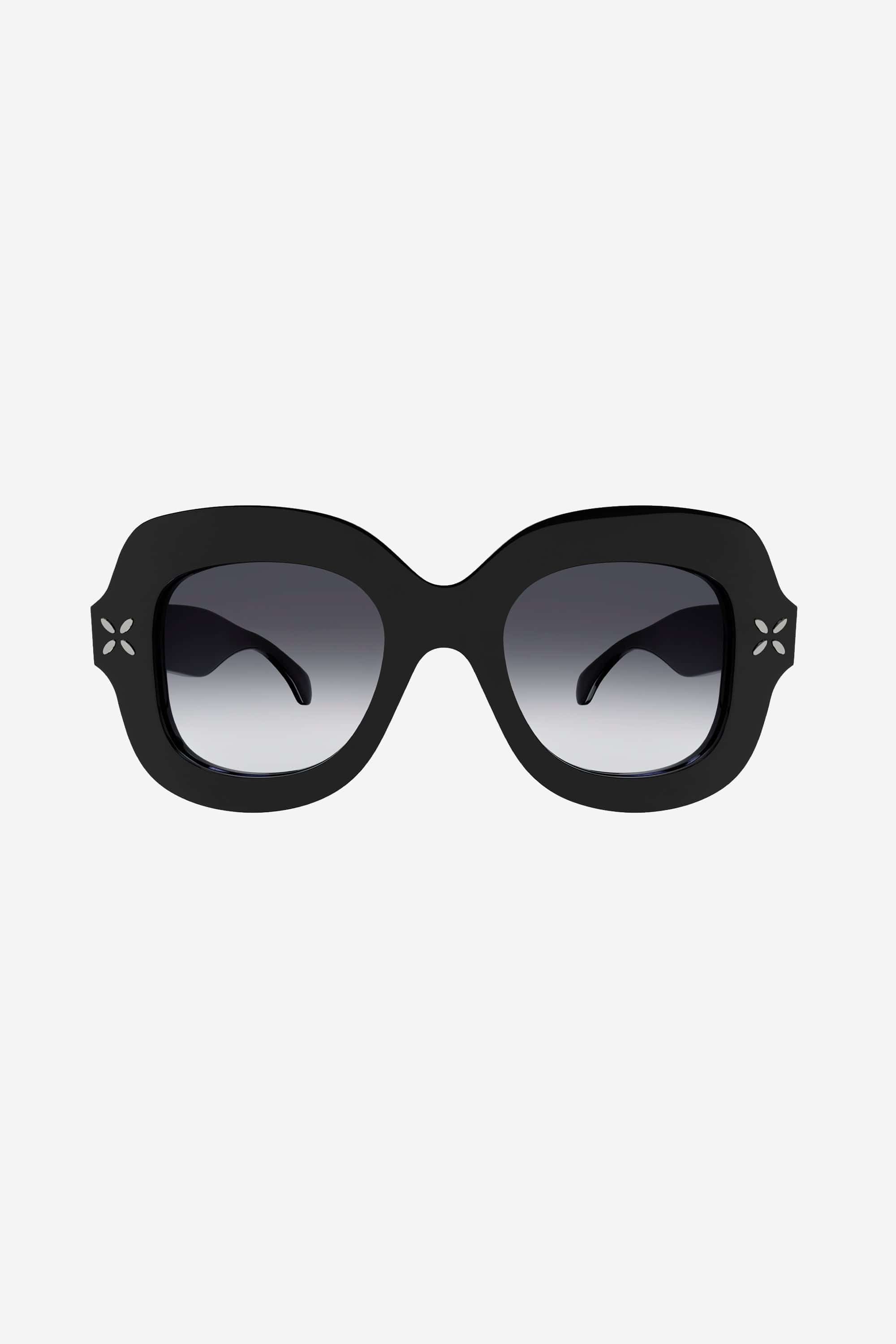 Alaia black oversize squared sunglasses