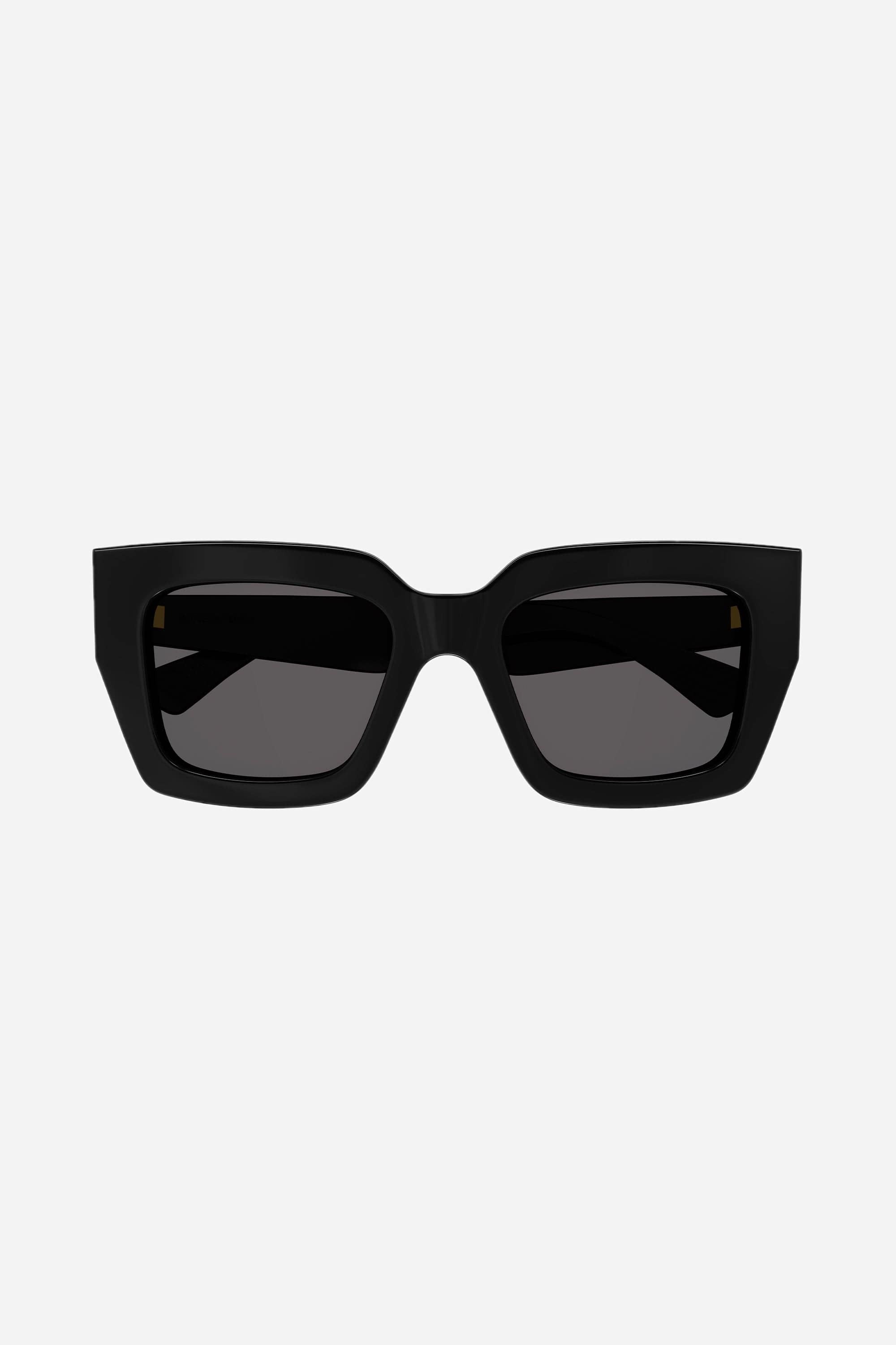 Bottega Veneta squared bold black sunglasses