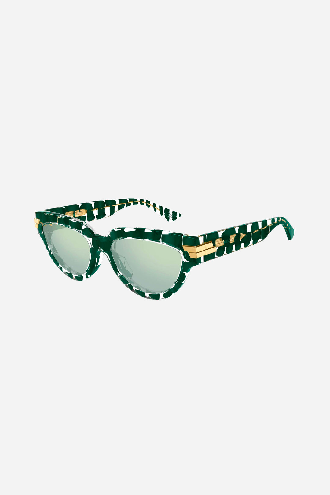 Bottega Veneta soft cat-eye green sunglasses