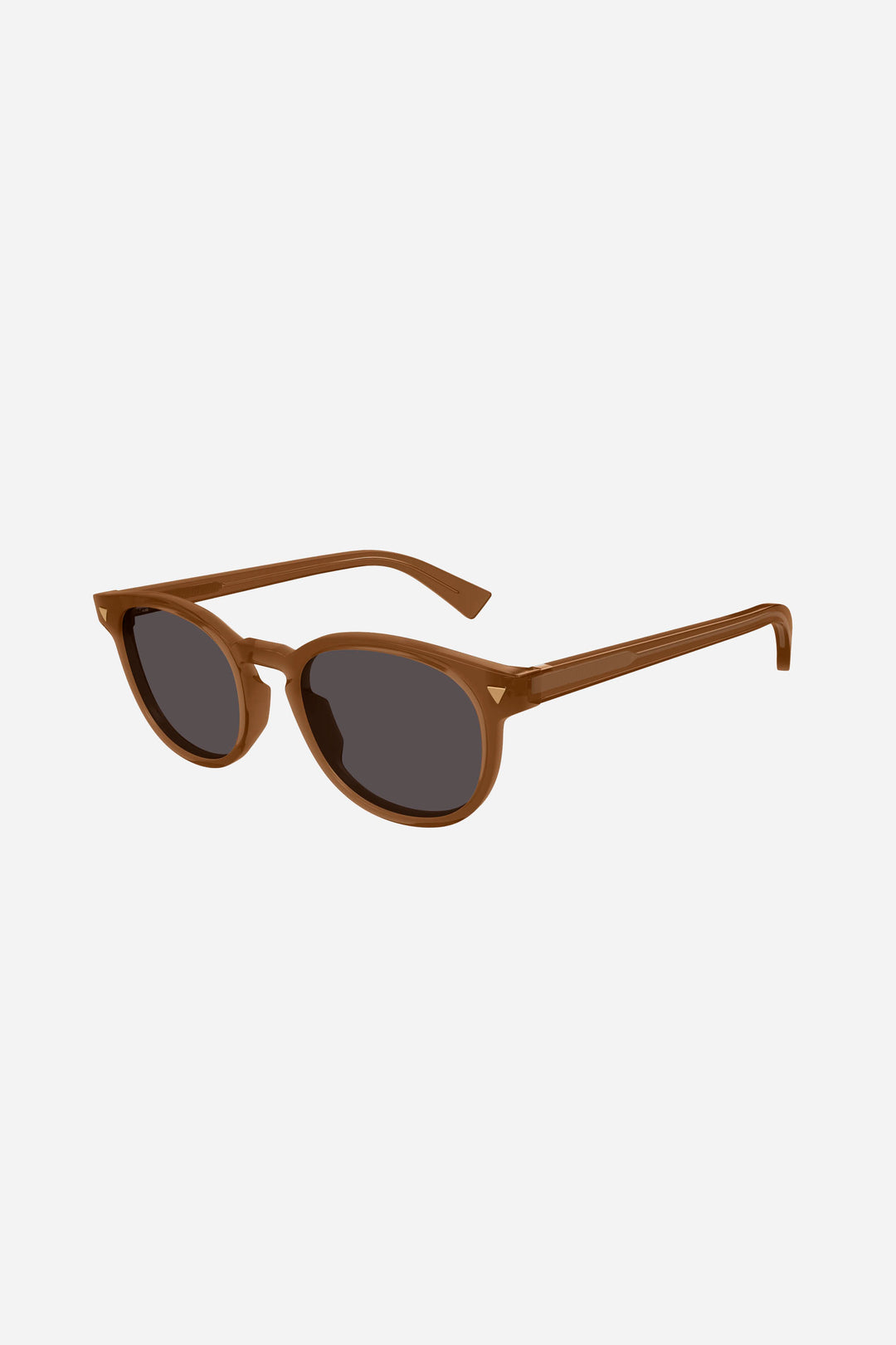 Bottega Veneta brown and grey oval sunglasses