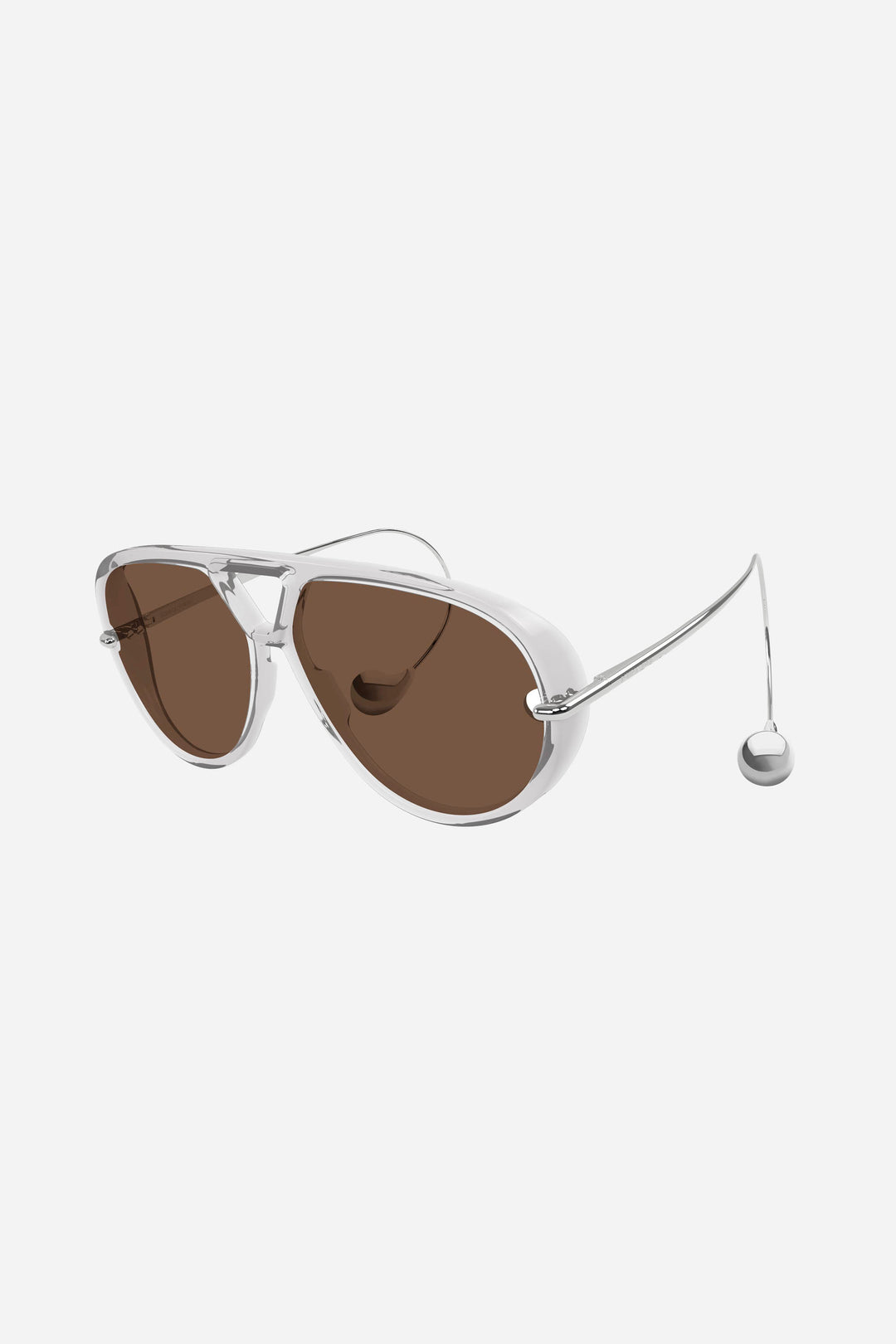 Bottega Veneta white pilot sunglasses