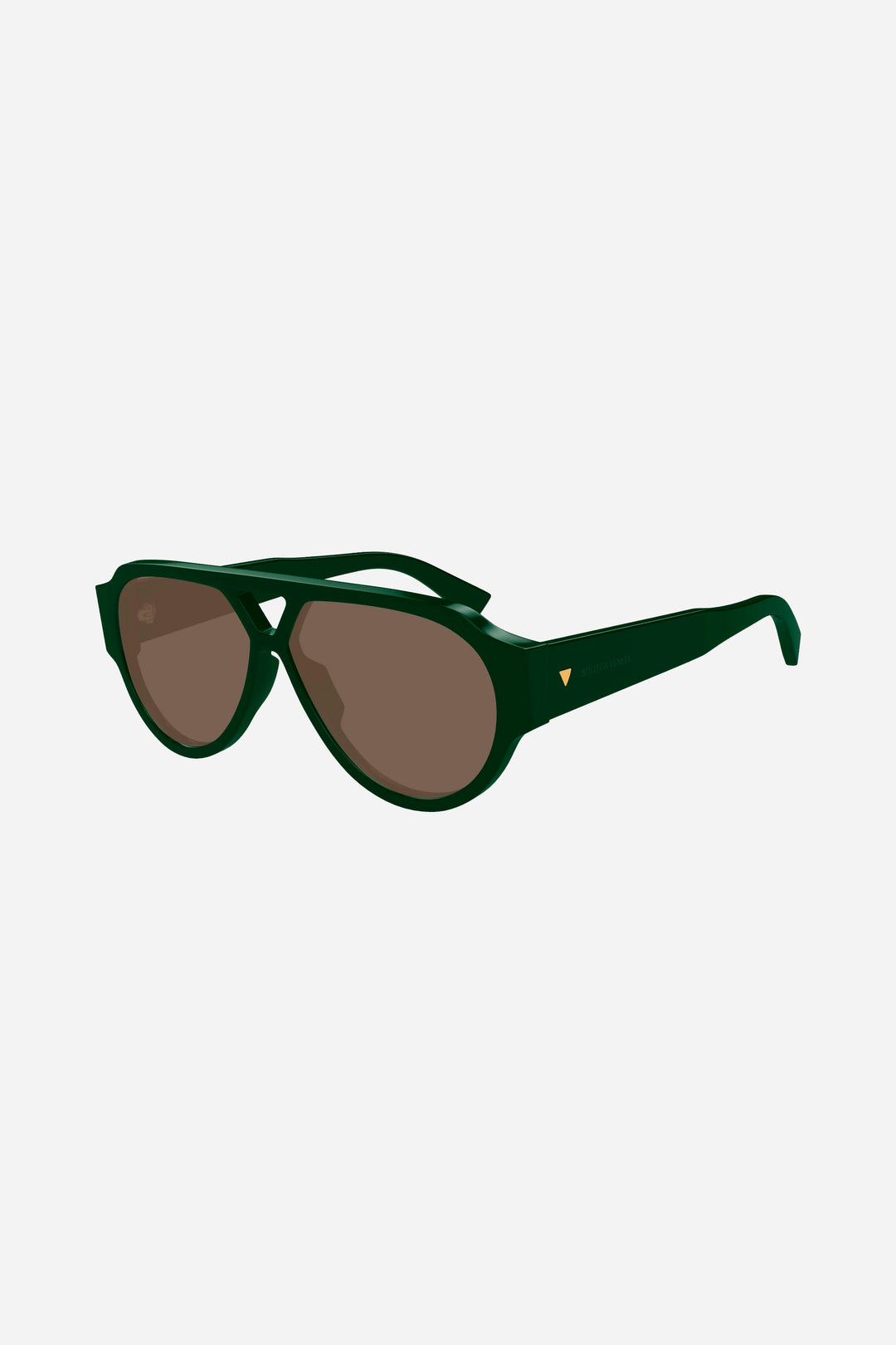 Green pilot sunglasses with brown lense