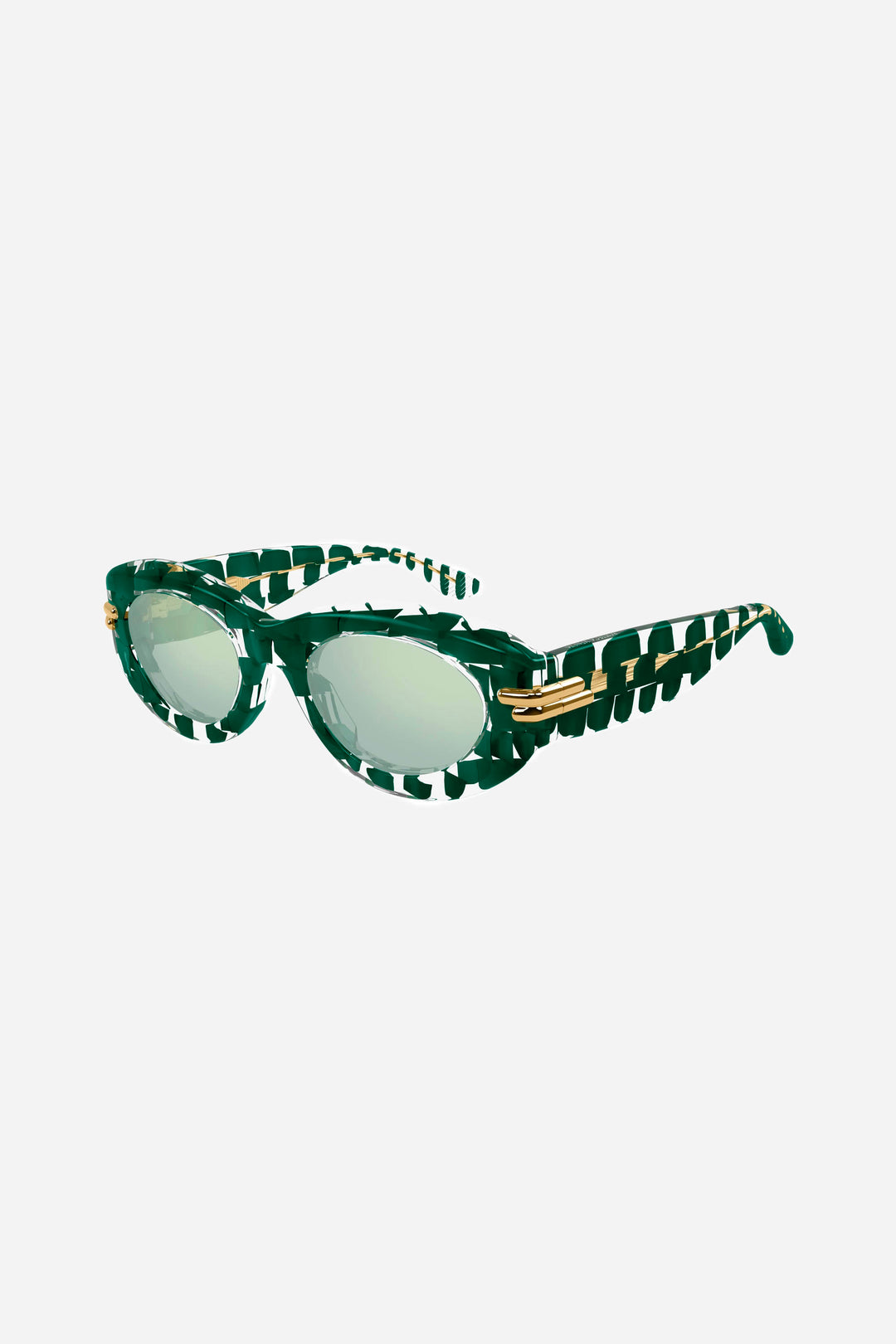 Green oval Bottega Veneta sunglasses