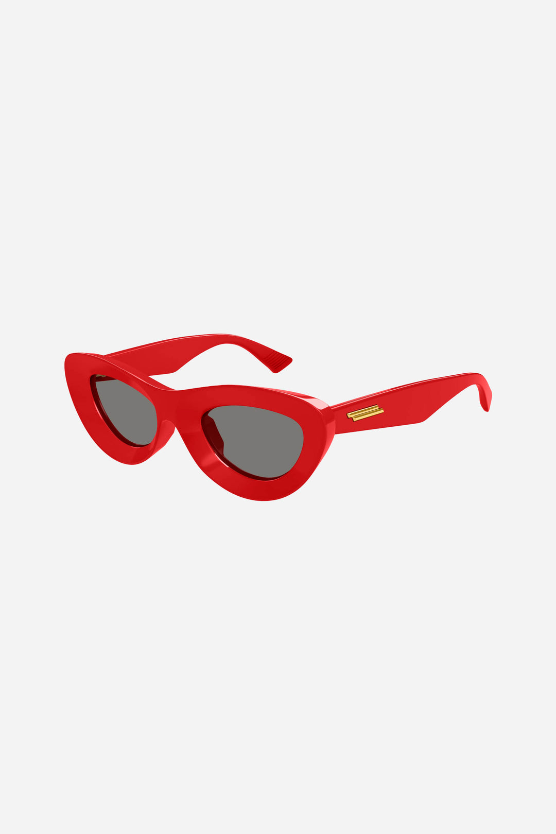 Red cat-eye Bottega Veneta sunglasses with grey lenses