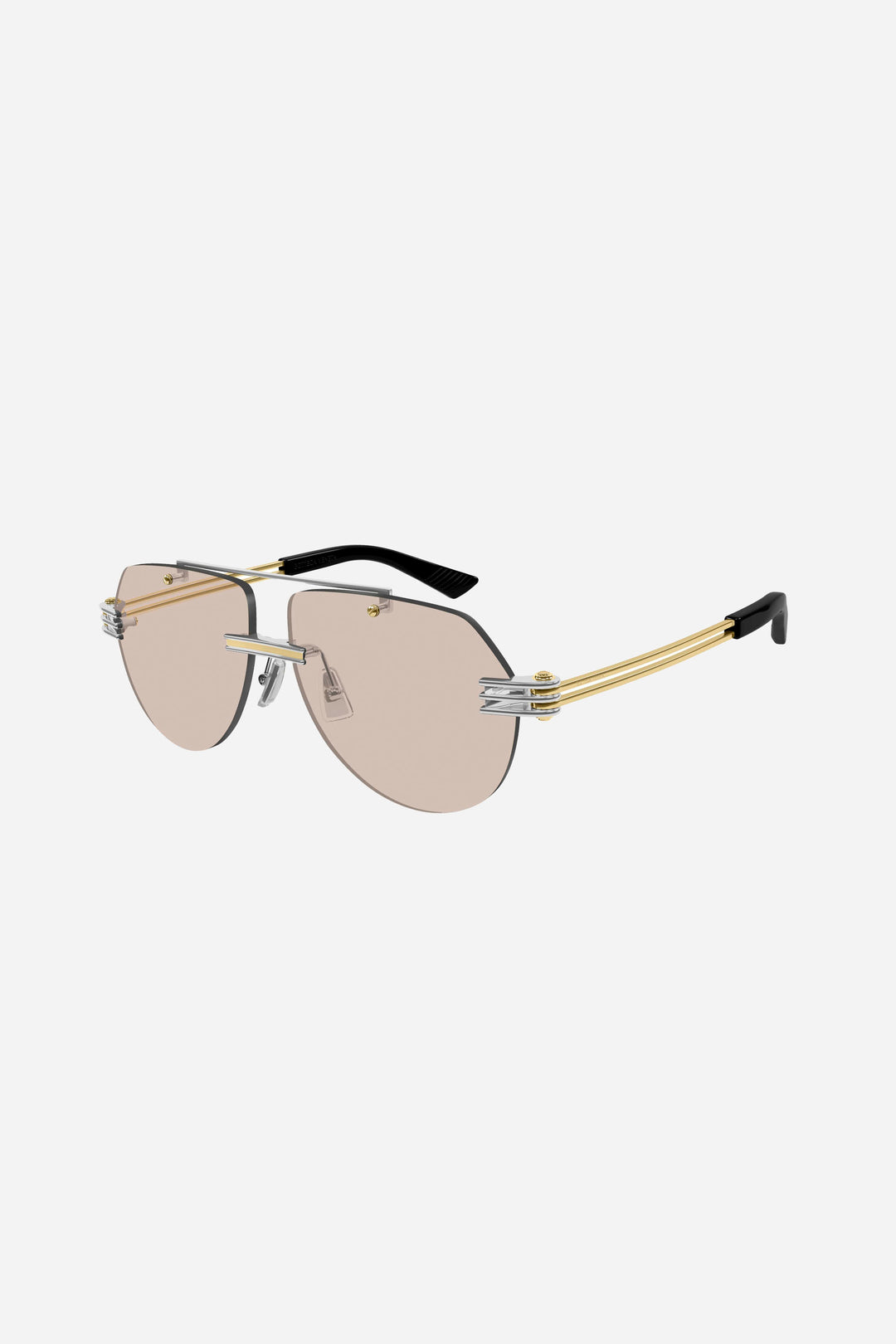 Gafas de sol unisex de piloto en dorado y rosa