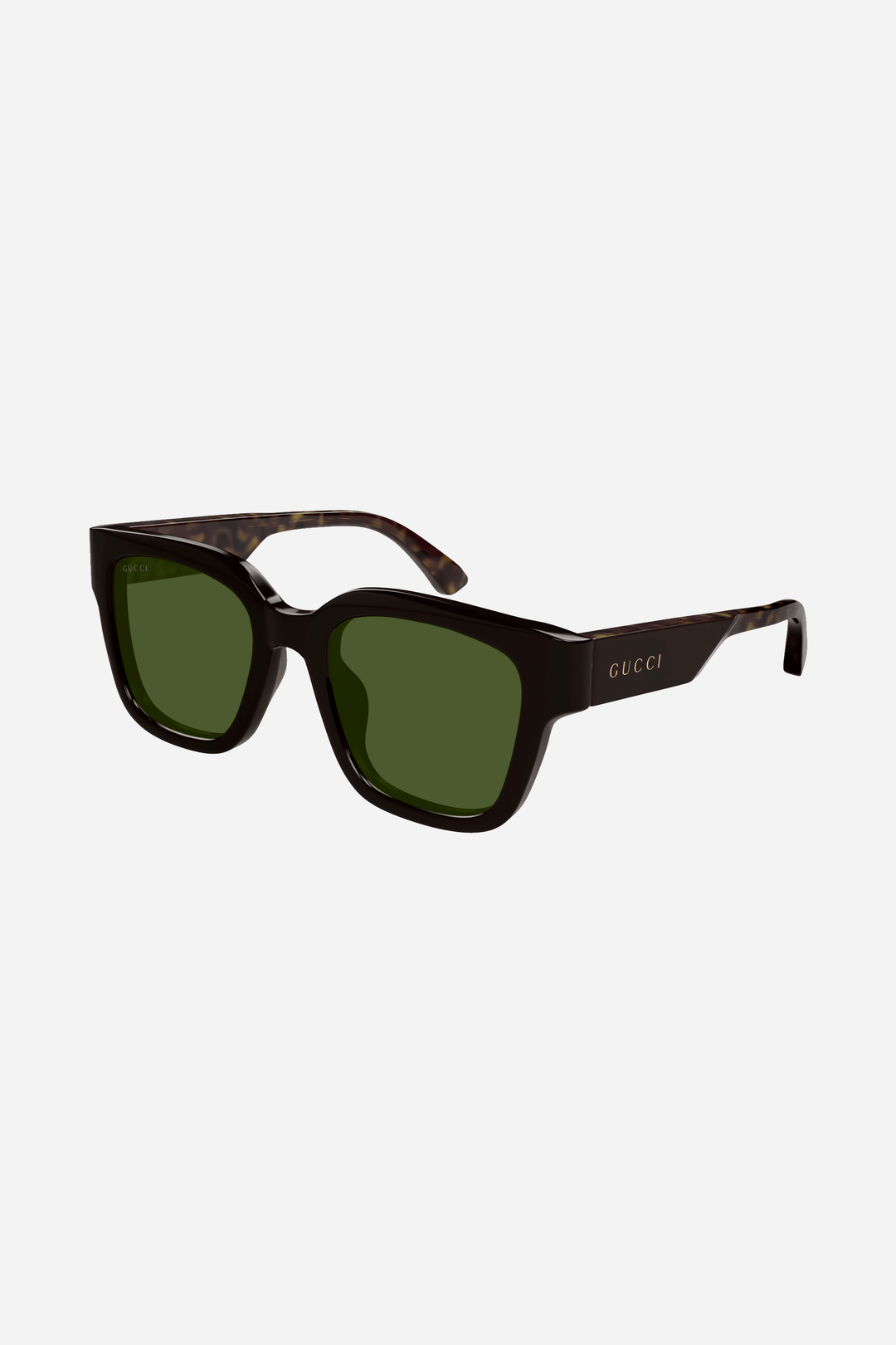 Brown and green squared Gucci sunglasses