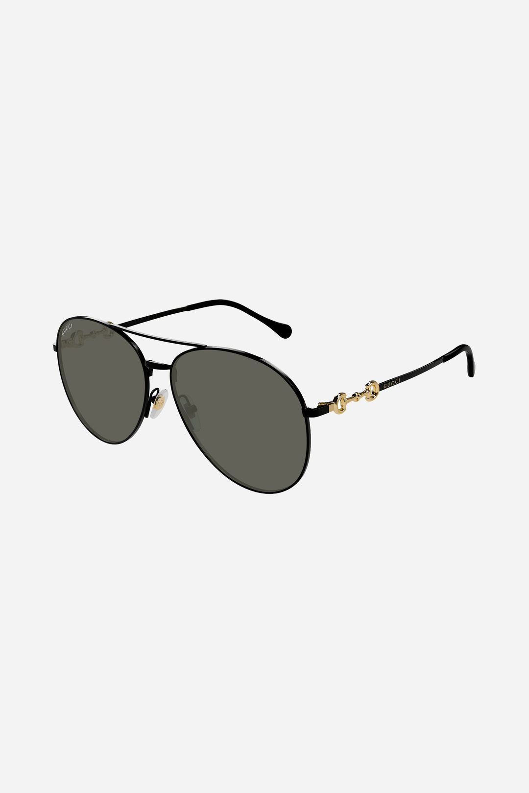 Black pilot Gucci sunglasses with black lense