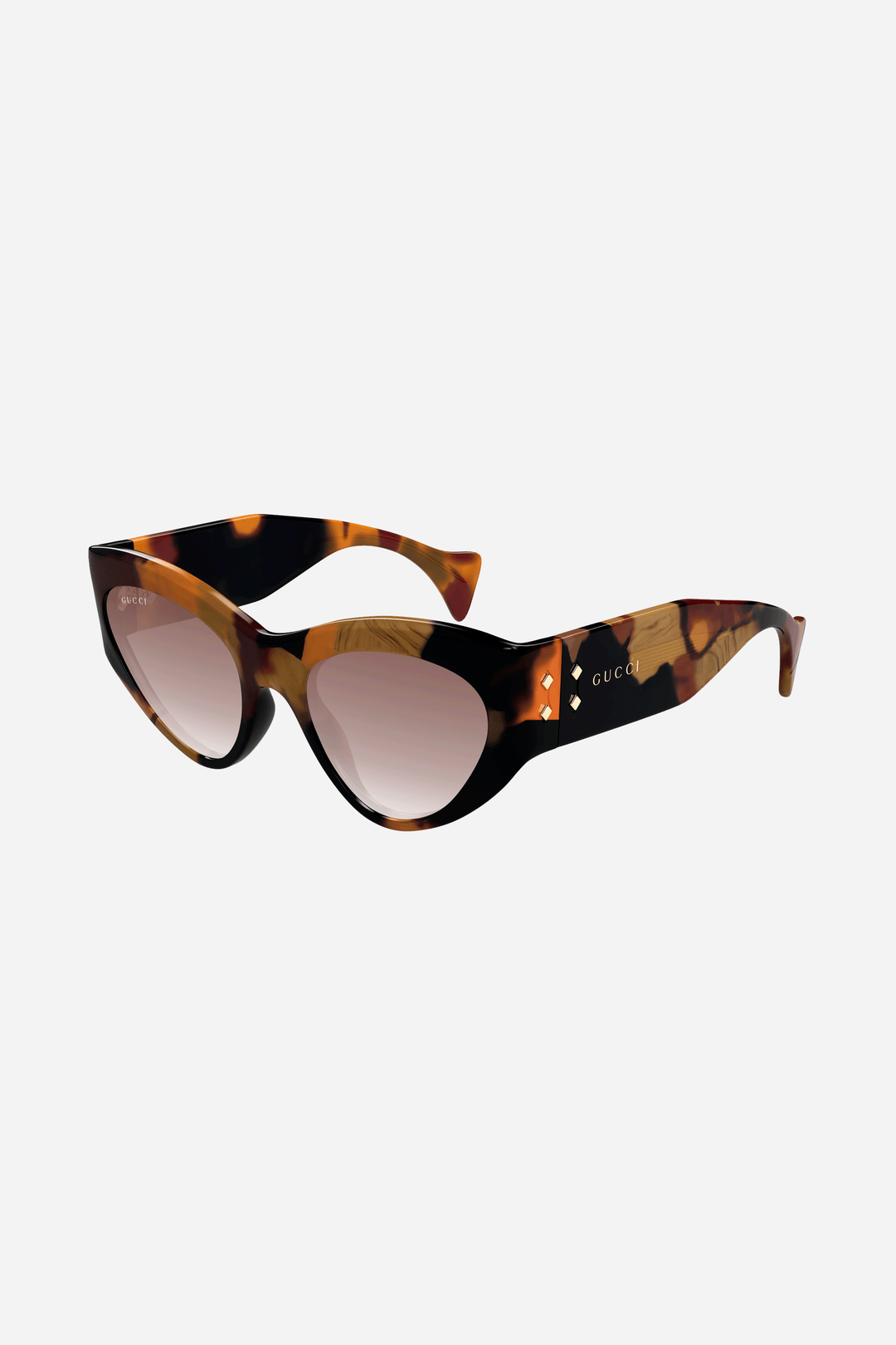 Havana Gucci cat-eye sunglasses with brown lense