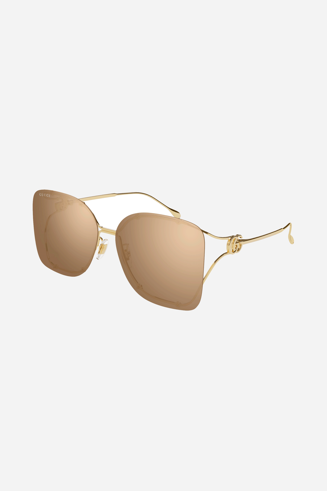 Gafas de sol unisex Gucci de metal dorado