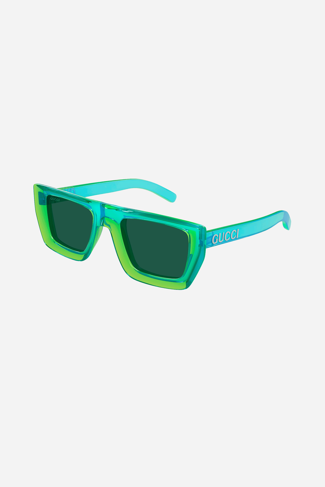 Green and blue unisex Gucci sunglasses