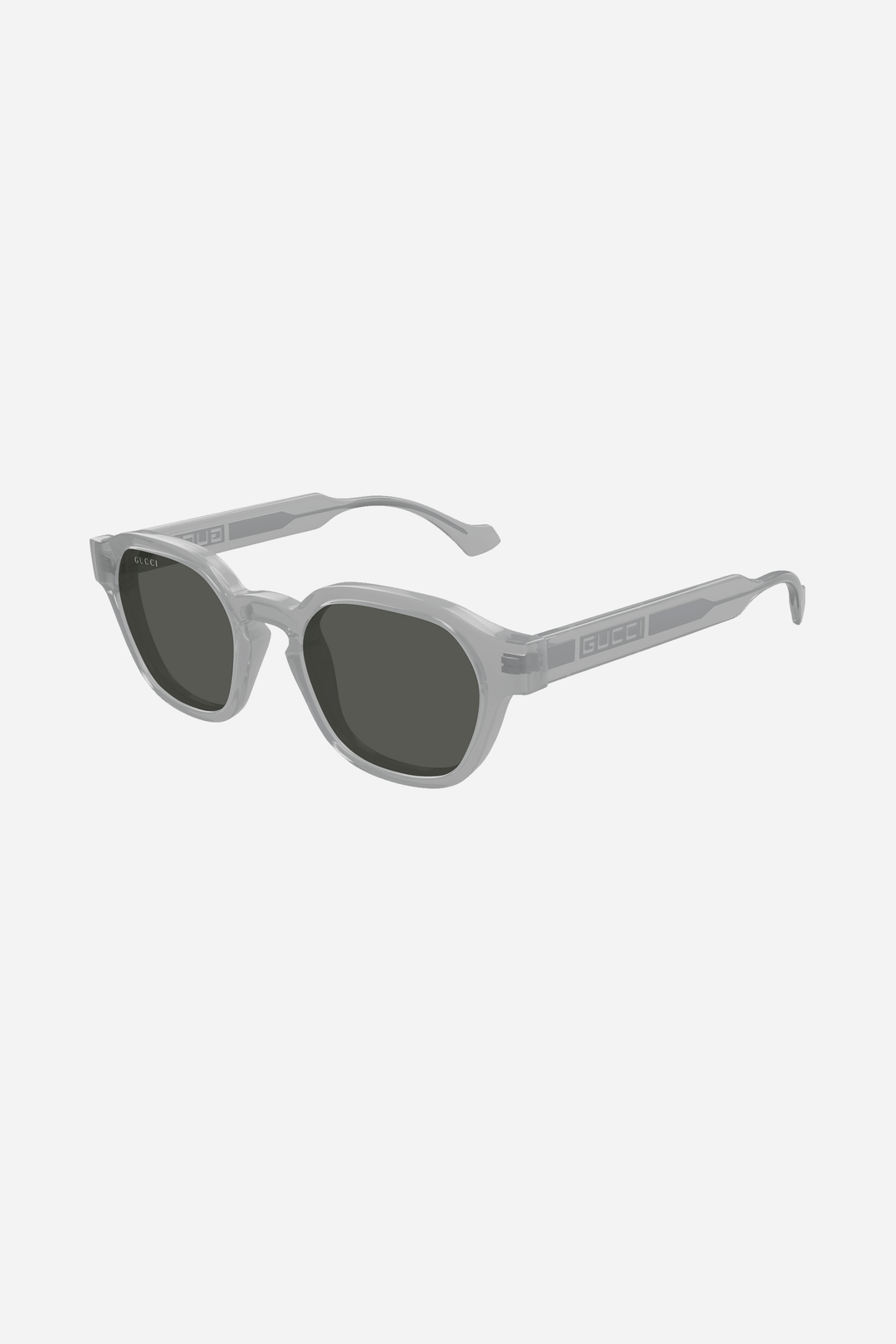 Geometric blue transparent Gucci sunglasses