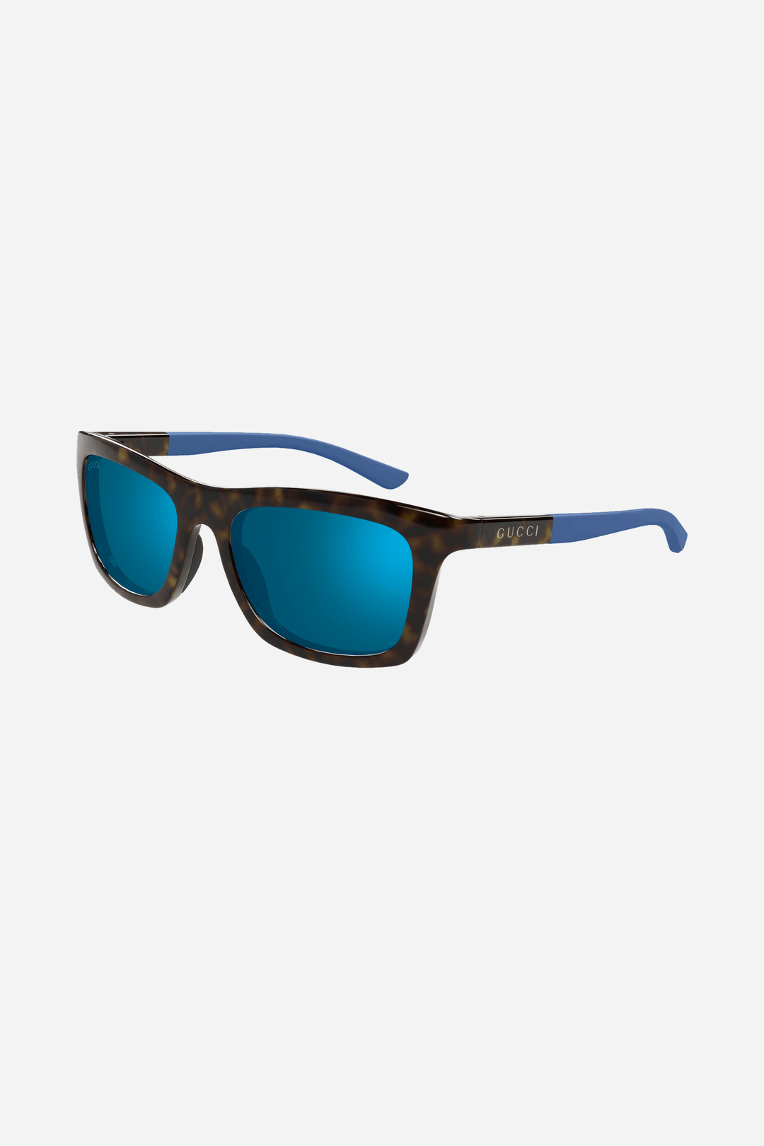 Brown and blue acetate Gucci sunglasses